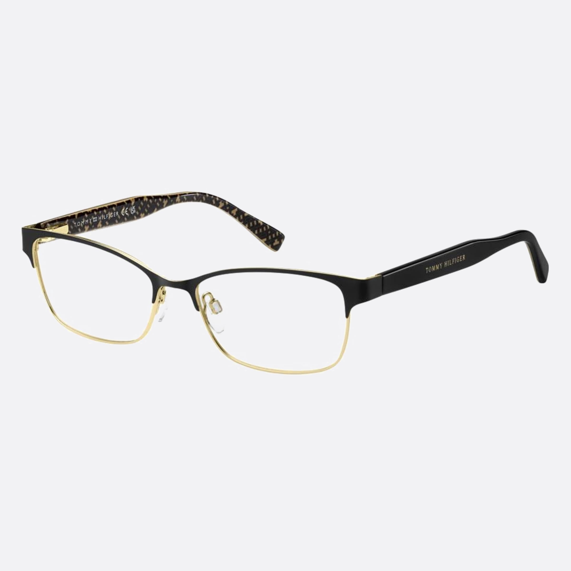 Tommy 53mm Hilfiger I46 Black Rectangle Women Eyeglasses - Side View