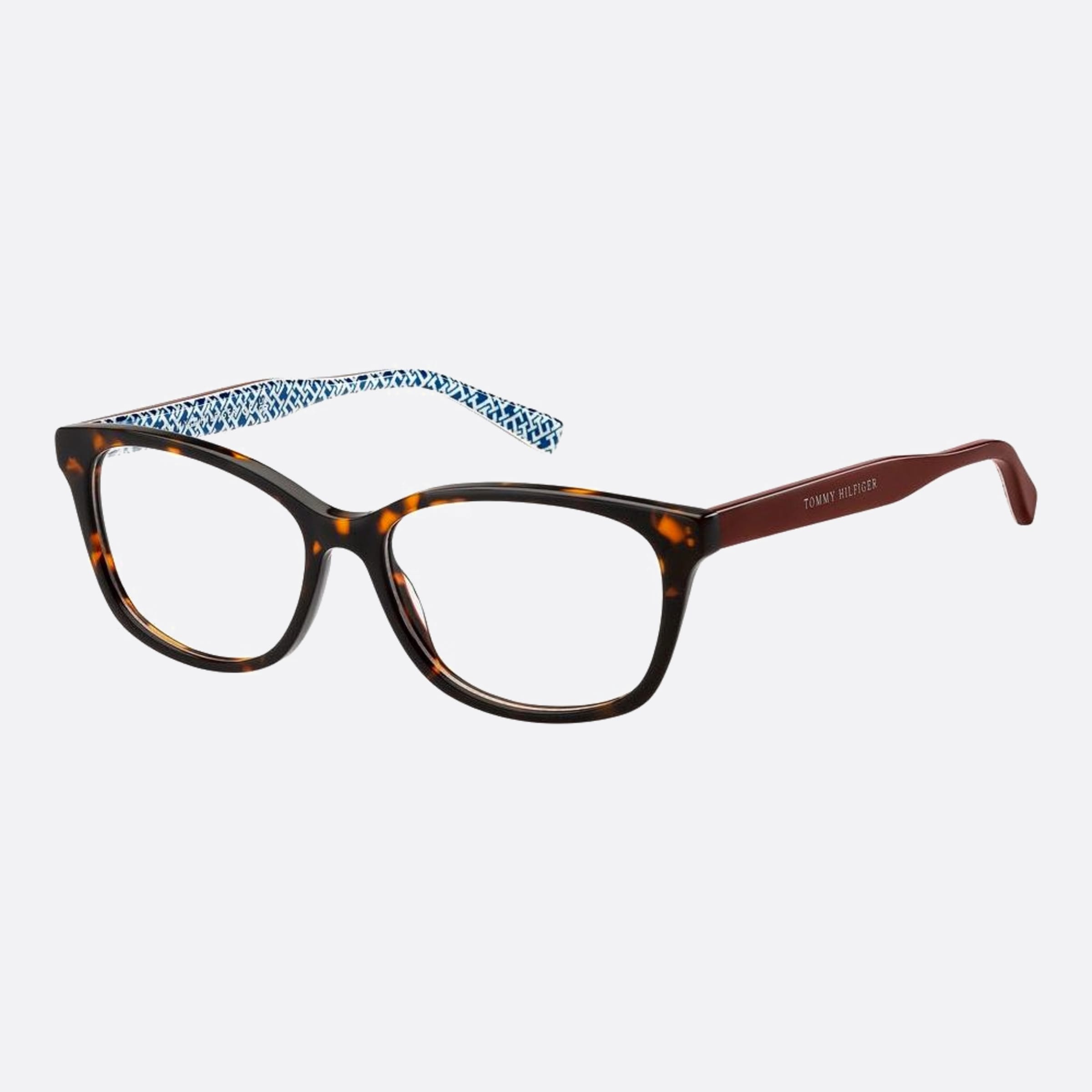 Tommy 53mm Hilfiger Havana Pantos Women Eyeglasses - Side View