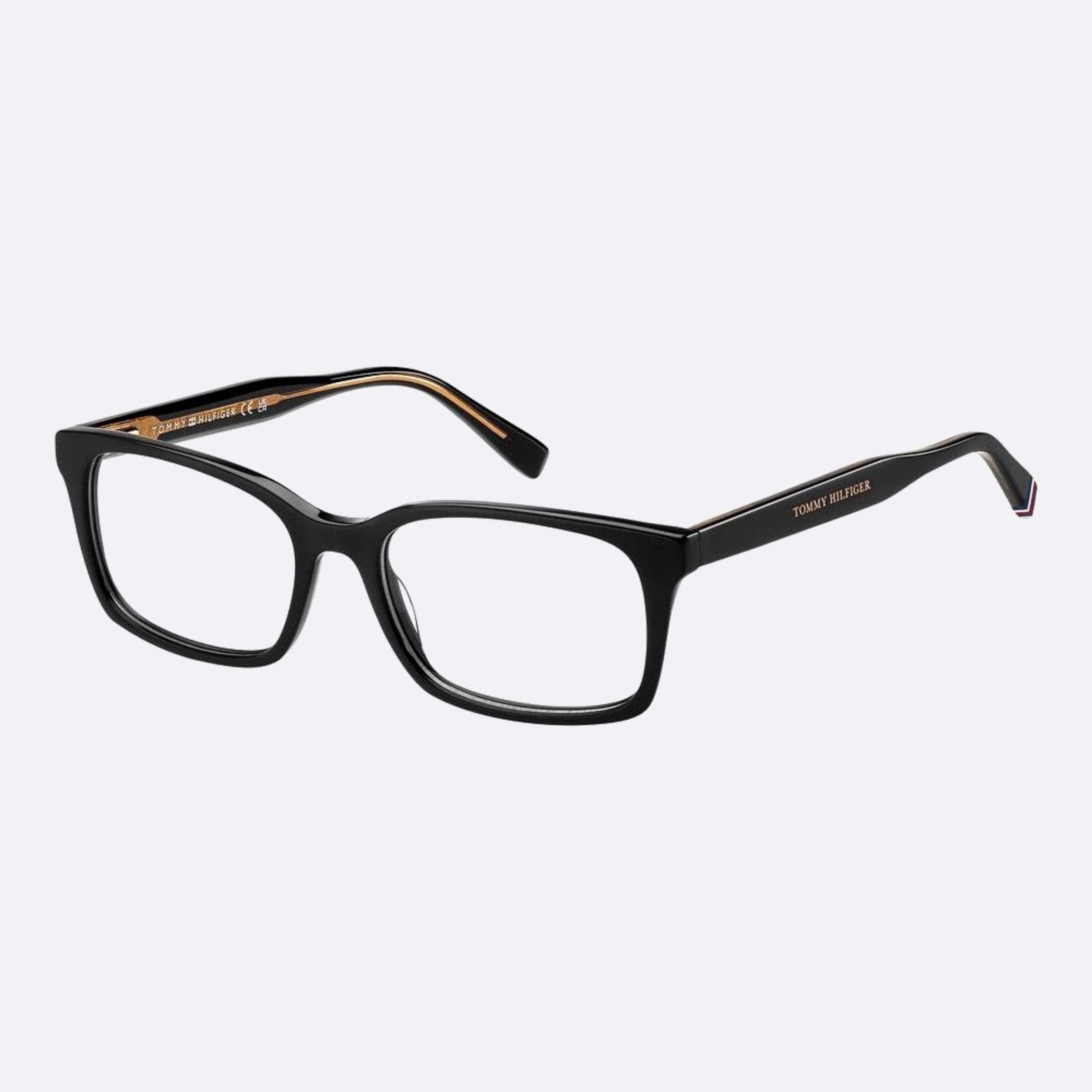 Tommy 52mm Hilfiger Black Squared Women Eyeglasses - Side View