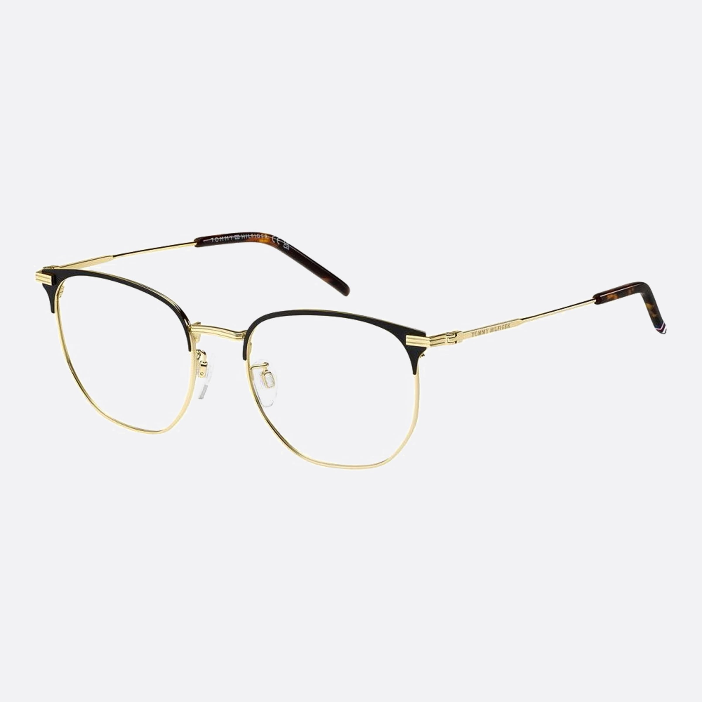 Tommy 54mm Hilfiger I46 Black Round Men Eyeglasses - Side View