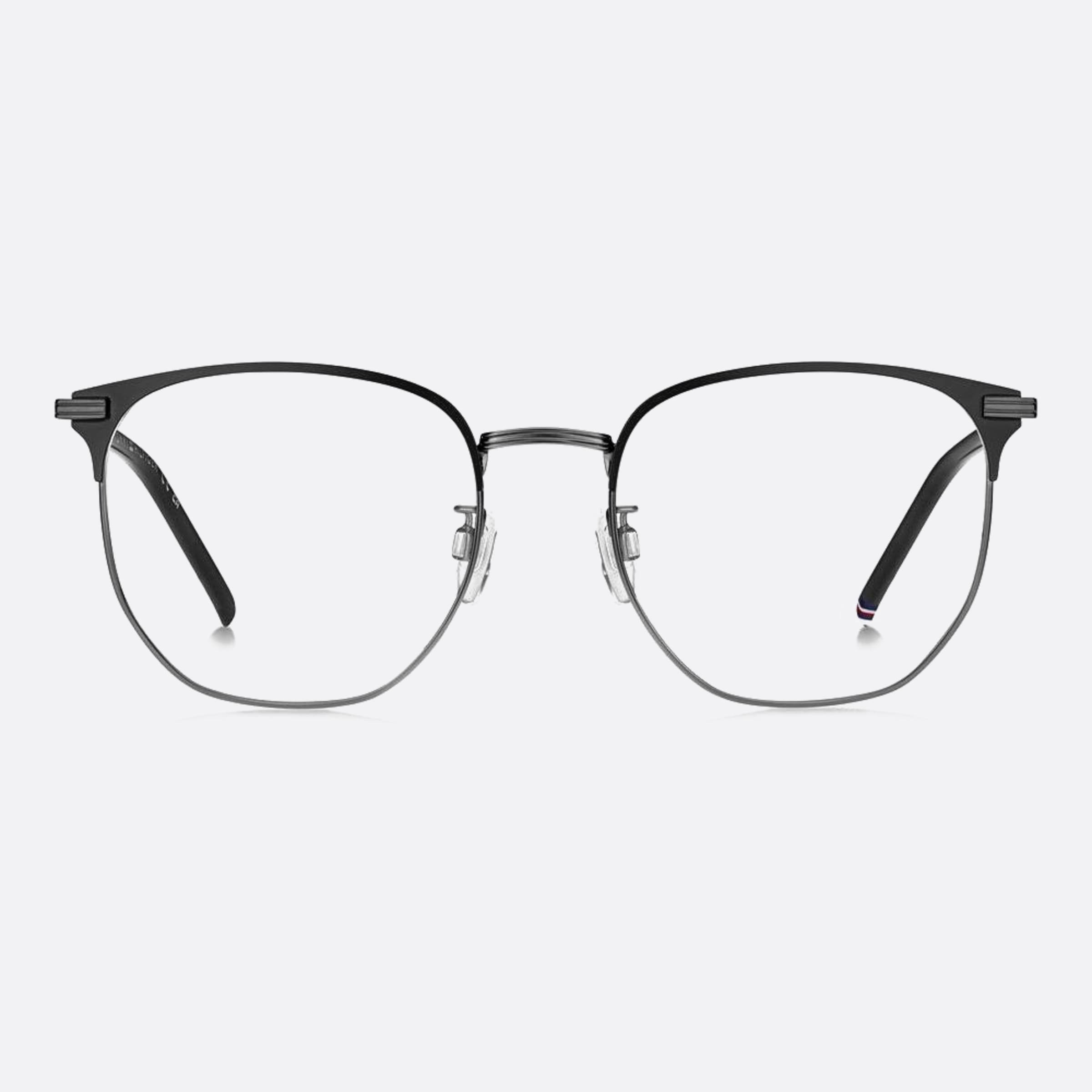 Tommy 54mm Hilfiger Rzz Ruthenium Round Men Eyeglasses - Main View