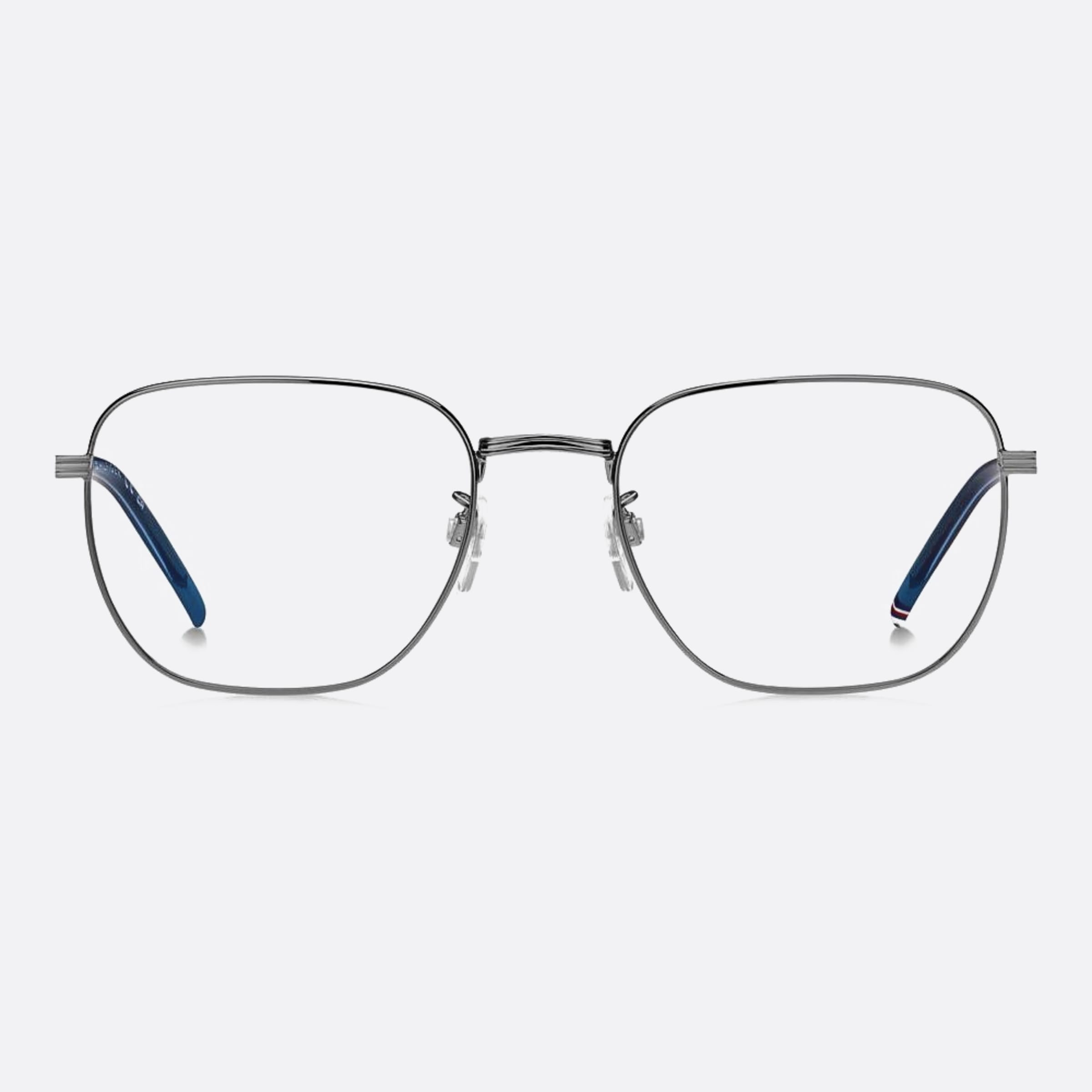 Tommy 54mm Hilfiger Kj1 Ruthenium Squared Men Eyeglasses - Main View