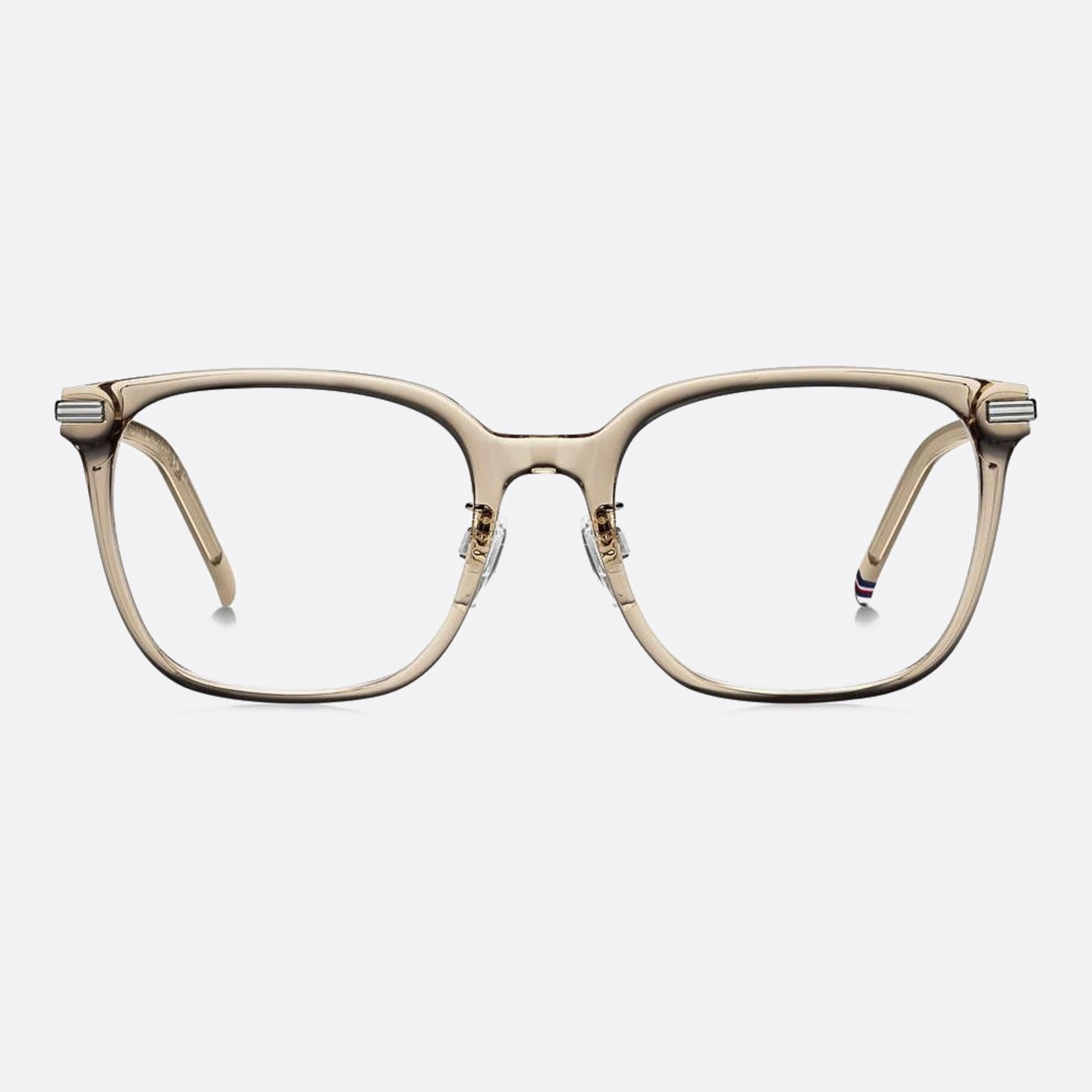 Tommy 53mm Hilfiger 10a Transparent Squared Men Eyeglasses - Main View