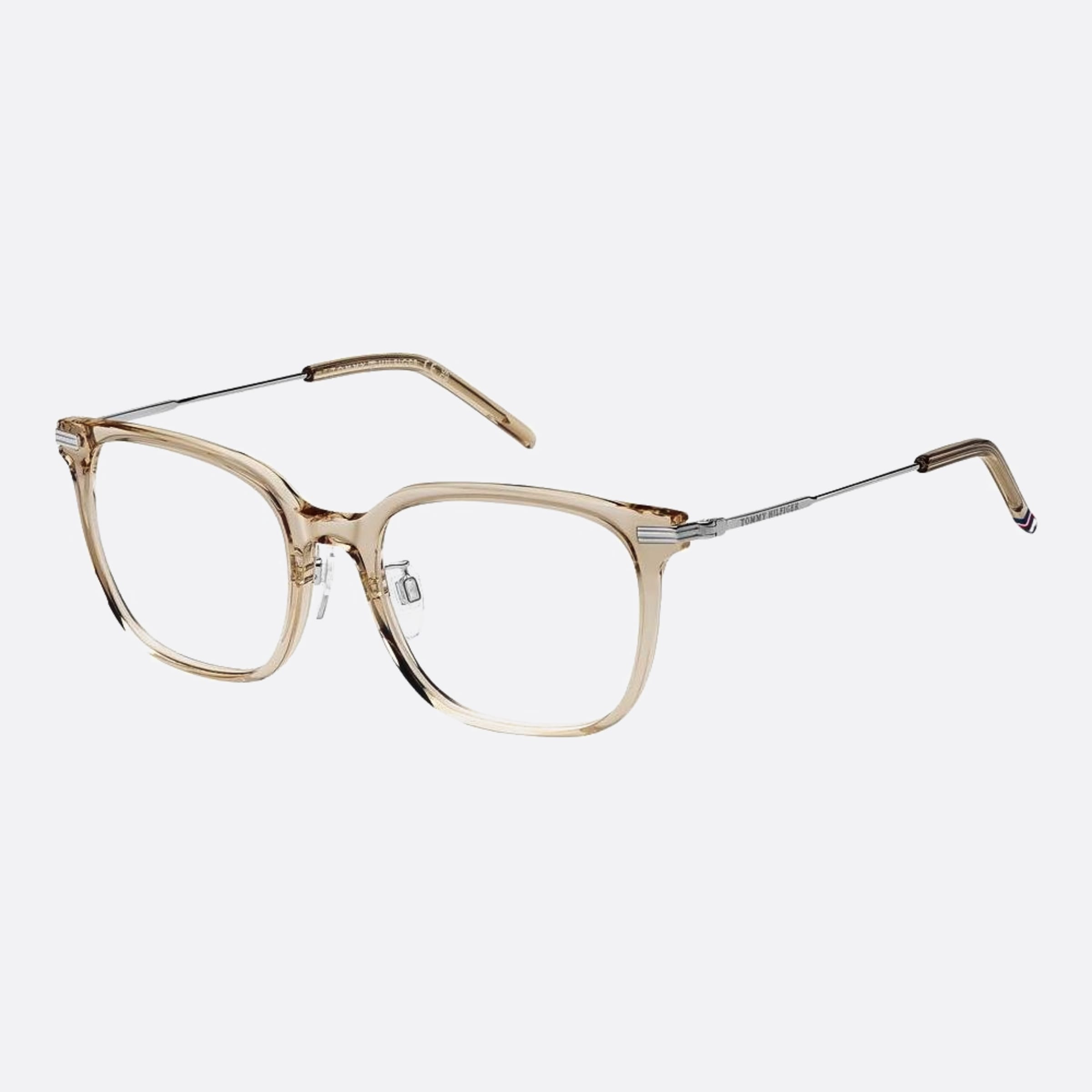 Tommy 53mm Hilfiger 10a Transparent Squared Men Eyeglasses - Side View
