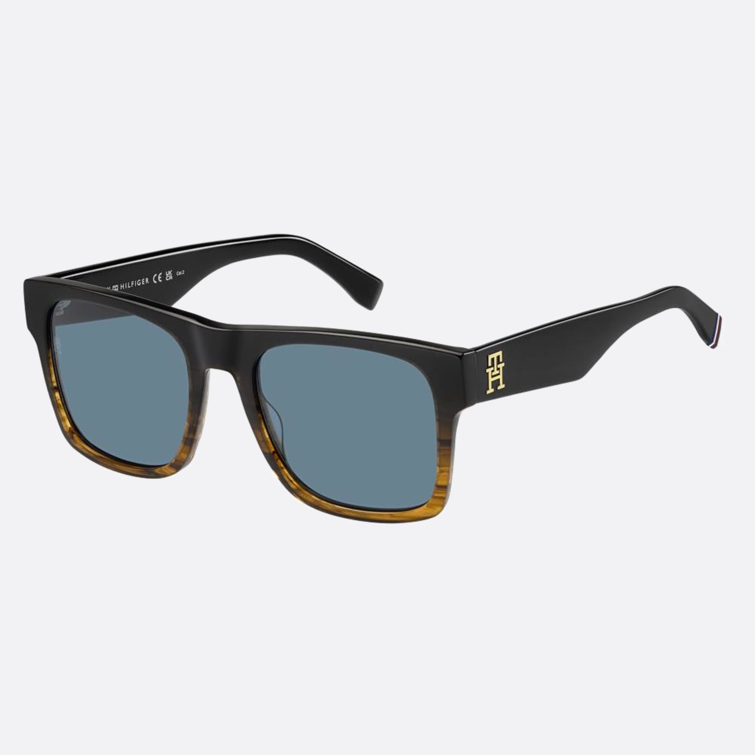 Tommy 53mm Hilfiger 37n Black Squared Women Sunglasses - Side View