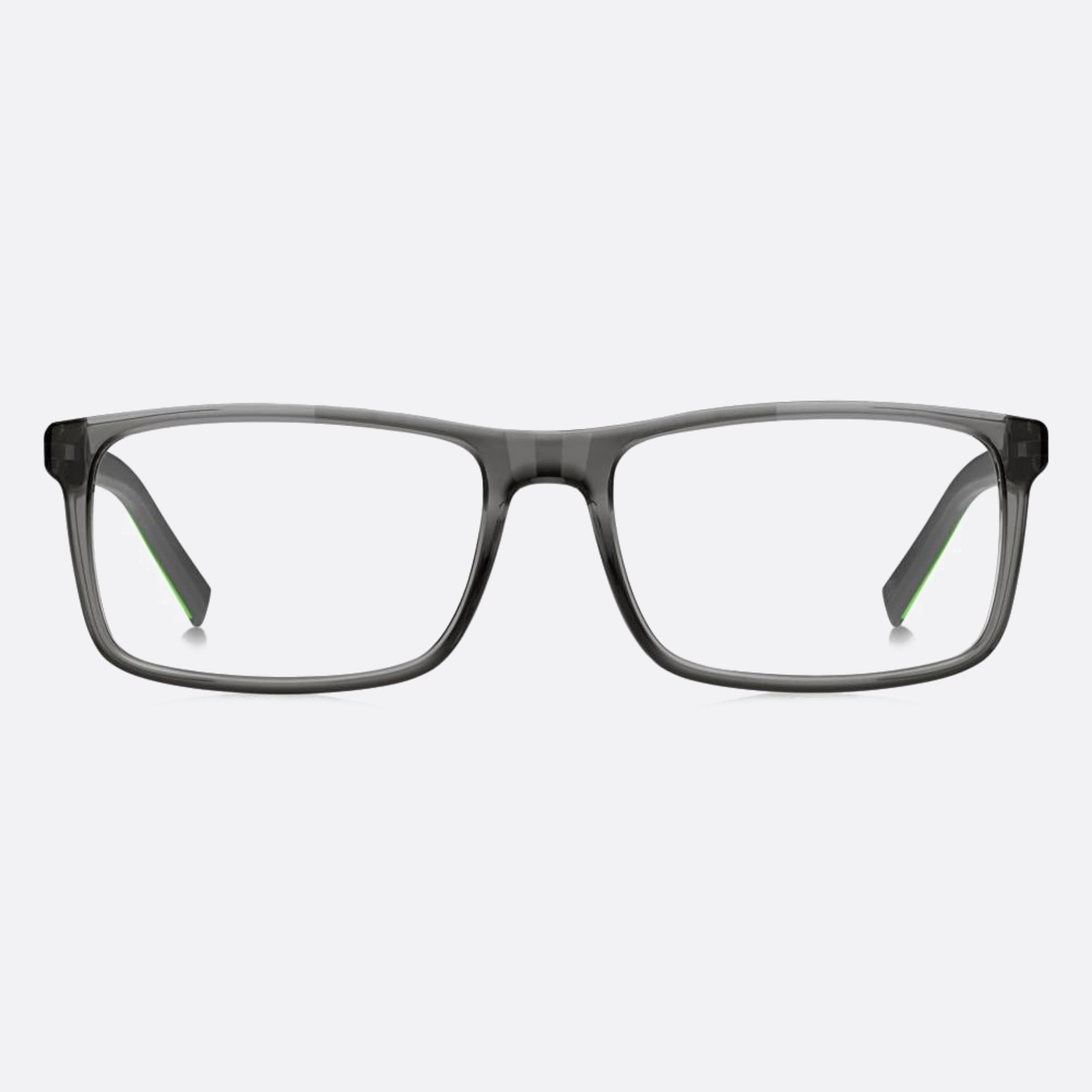 Tommy 51mm Hilfiger 3u5 Grey Rectangle Unisex Eyeglasses - Main View