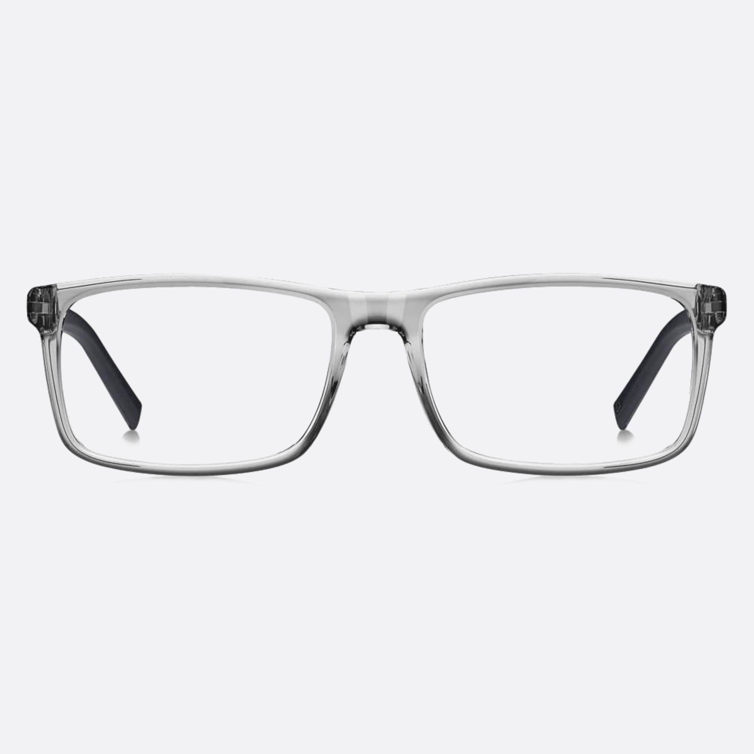 Tommy 51mm Hilfiger Kb7 Grey Rectangle Unisex Eyeglasses - Main View