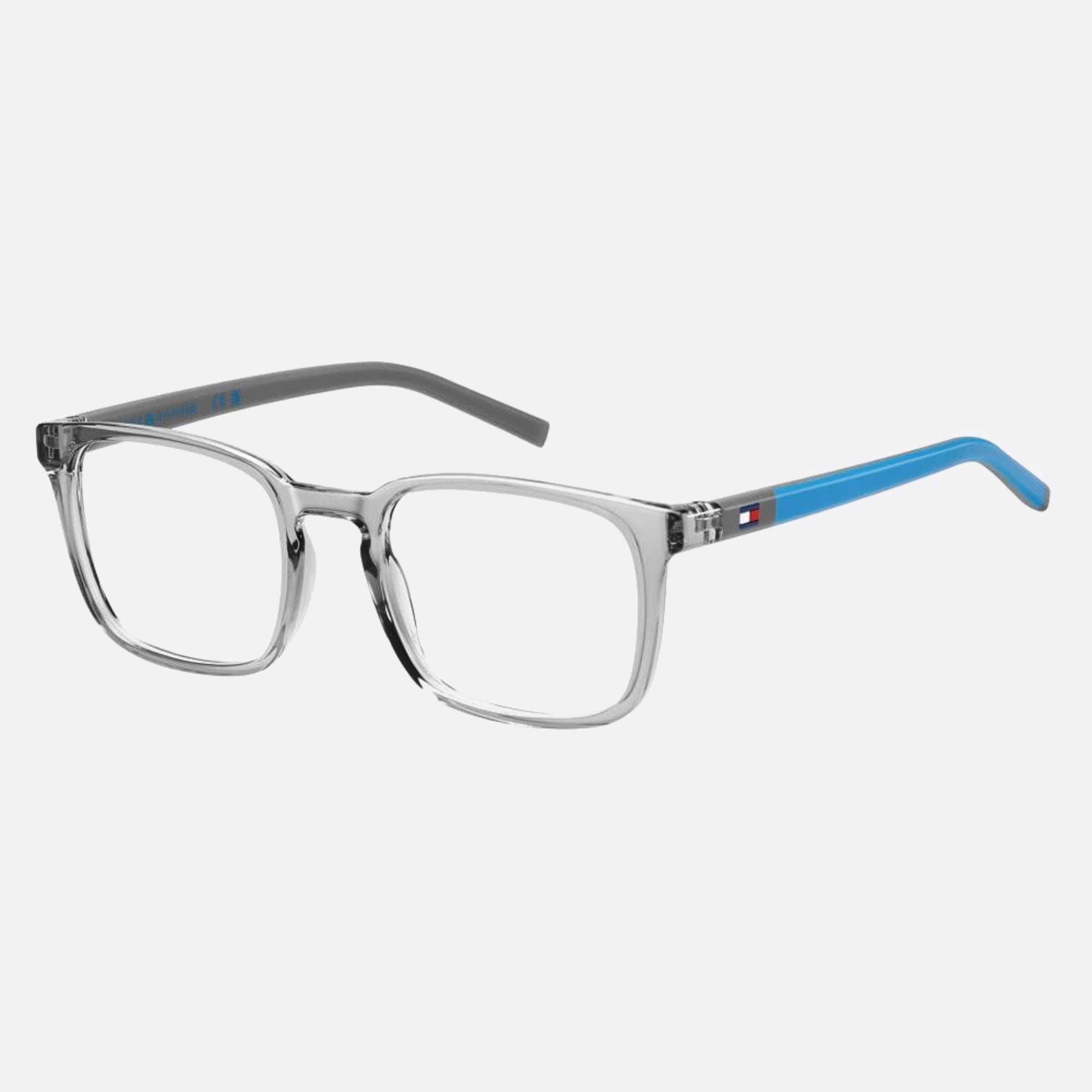 Tommy 47mm Hilfiger Kb7 Grey Rectangle Children Eyeglasses - Side View