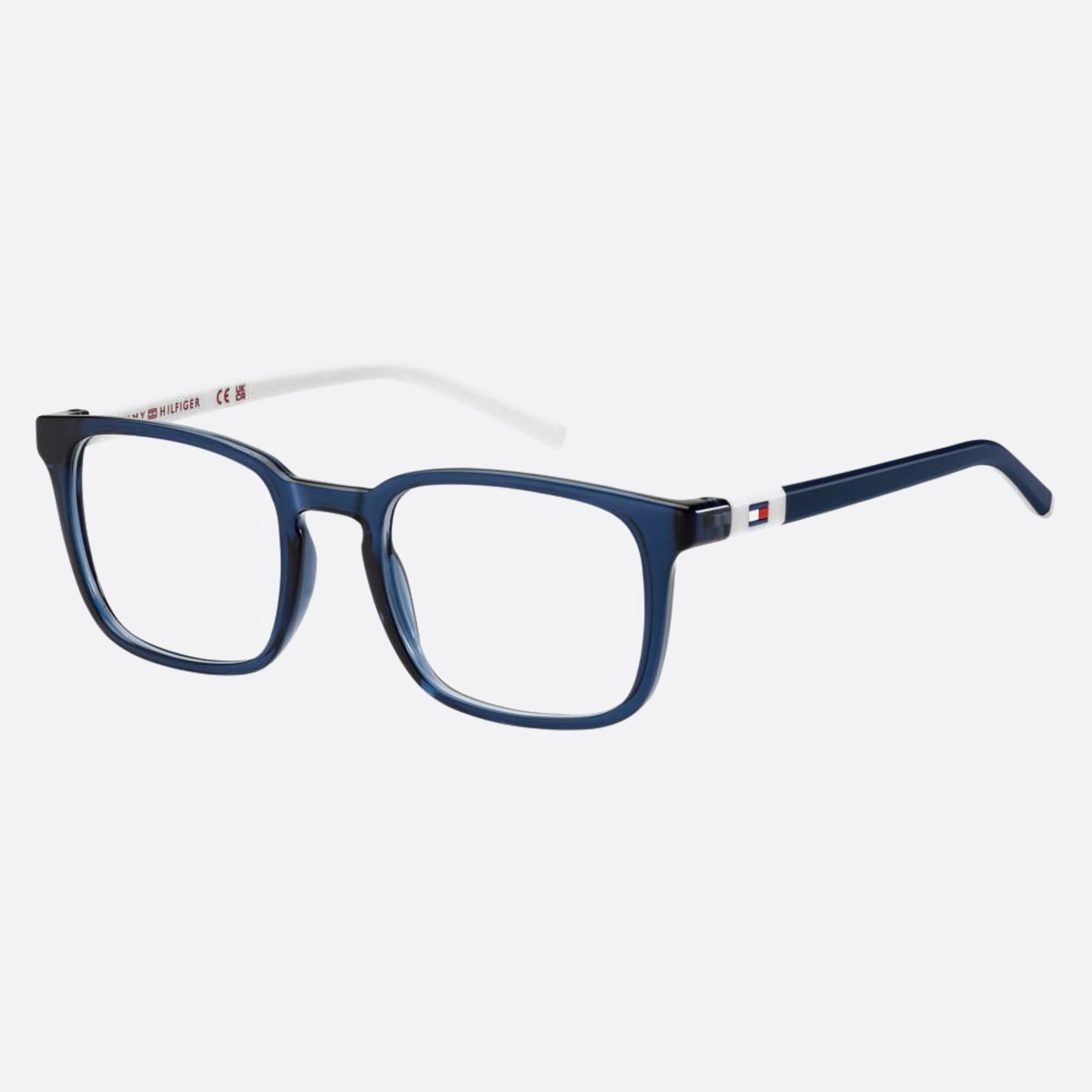 Tommy 47mm Hilfiger Pjp Blue Rectangle Children Eyeglasses - Side View