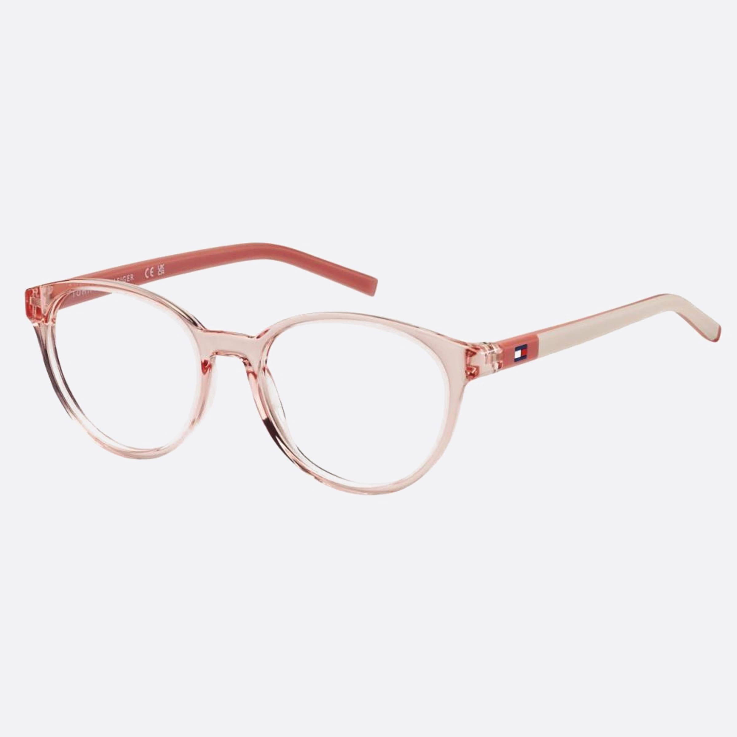Tommy 48mm Hilfiger Pink Pantos Children Eyeglasses - Side View