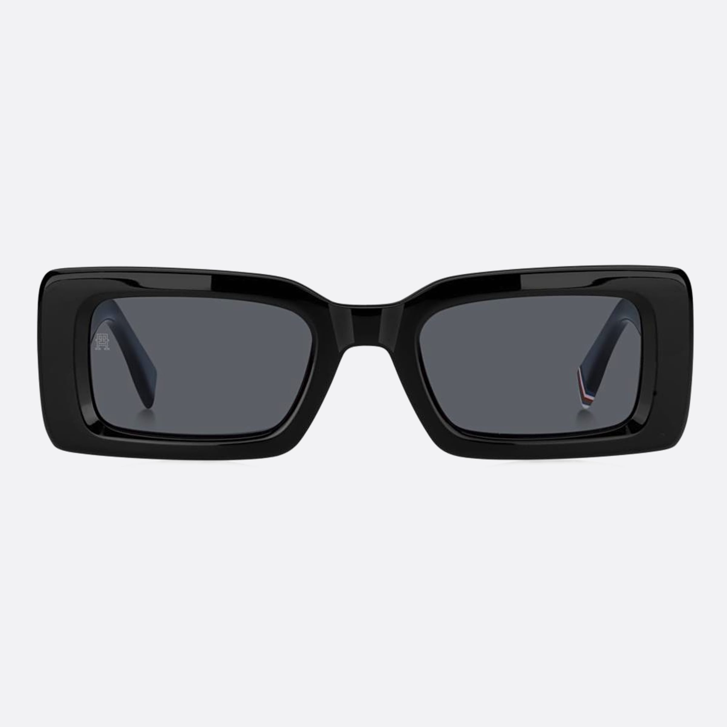 Tommy 50mm Hilfiger Black Rectangle Women Sunglasses - Main View