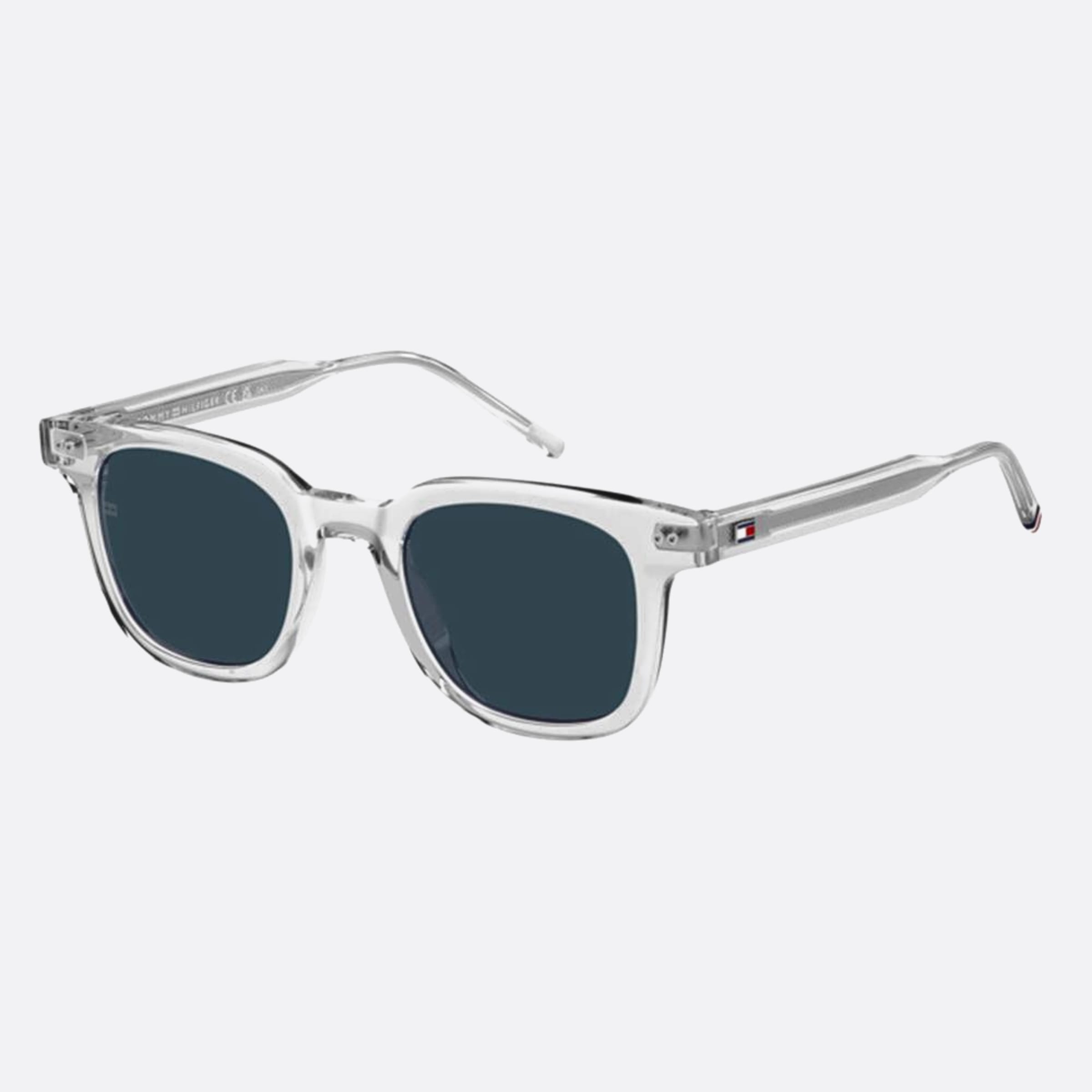 Tommy 48mm Hilfiger Transparent Squared Men Sunglasses - Side View