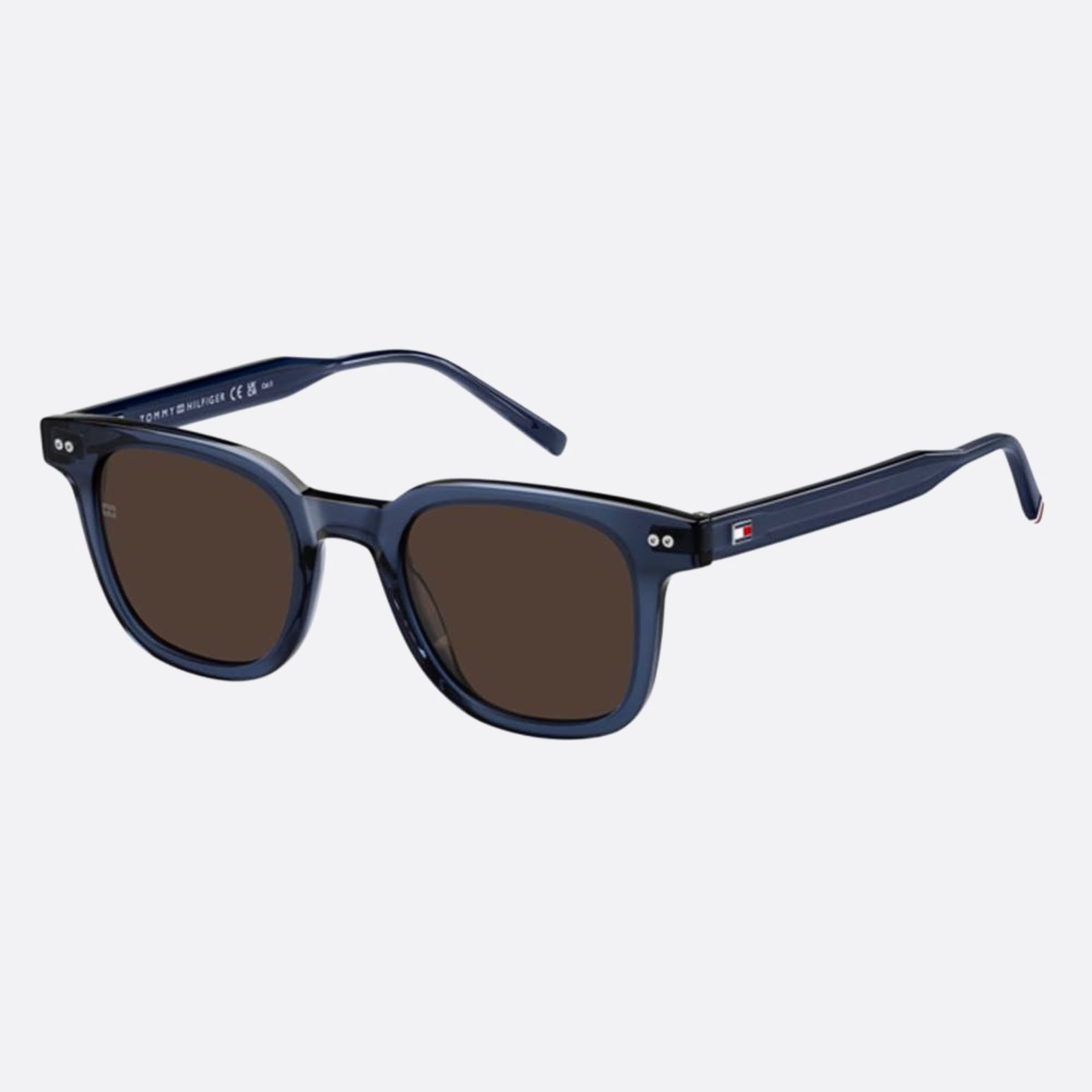 Tommy 48mm Hilfiger Pjp Blue Squared Men Sunglasses - Side View