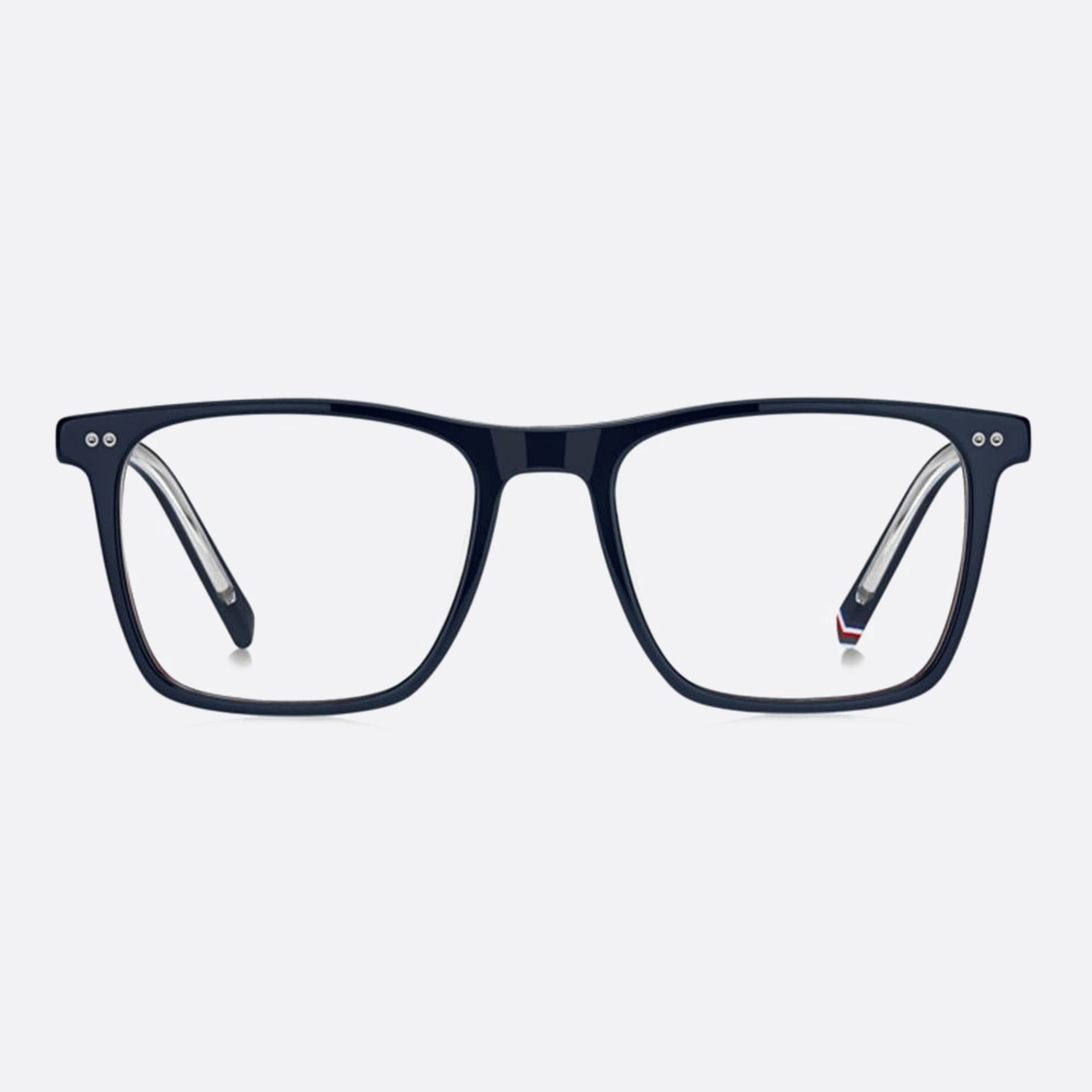 Tommy 53mm Hilfiger 8ru Blue Rectangle Men Eyeglasses - Main View