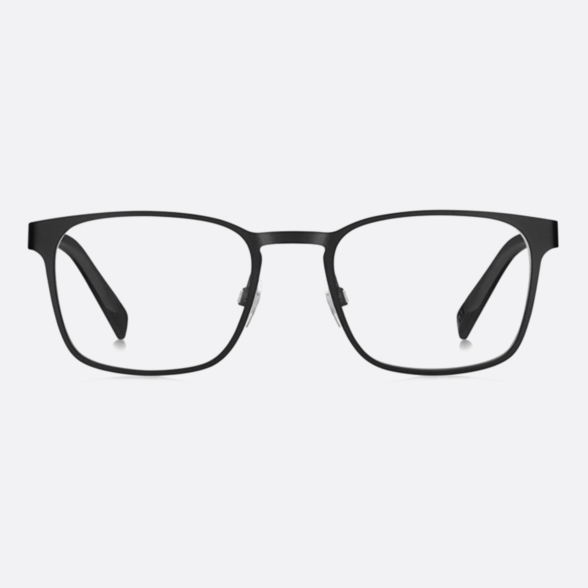 Tommy 52mm Hilfiger Black Rectangle Men Eyeglasses - Main View