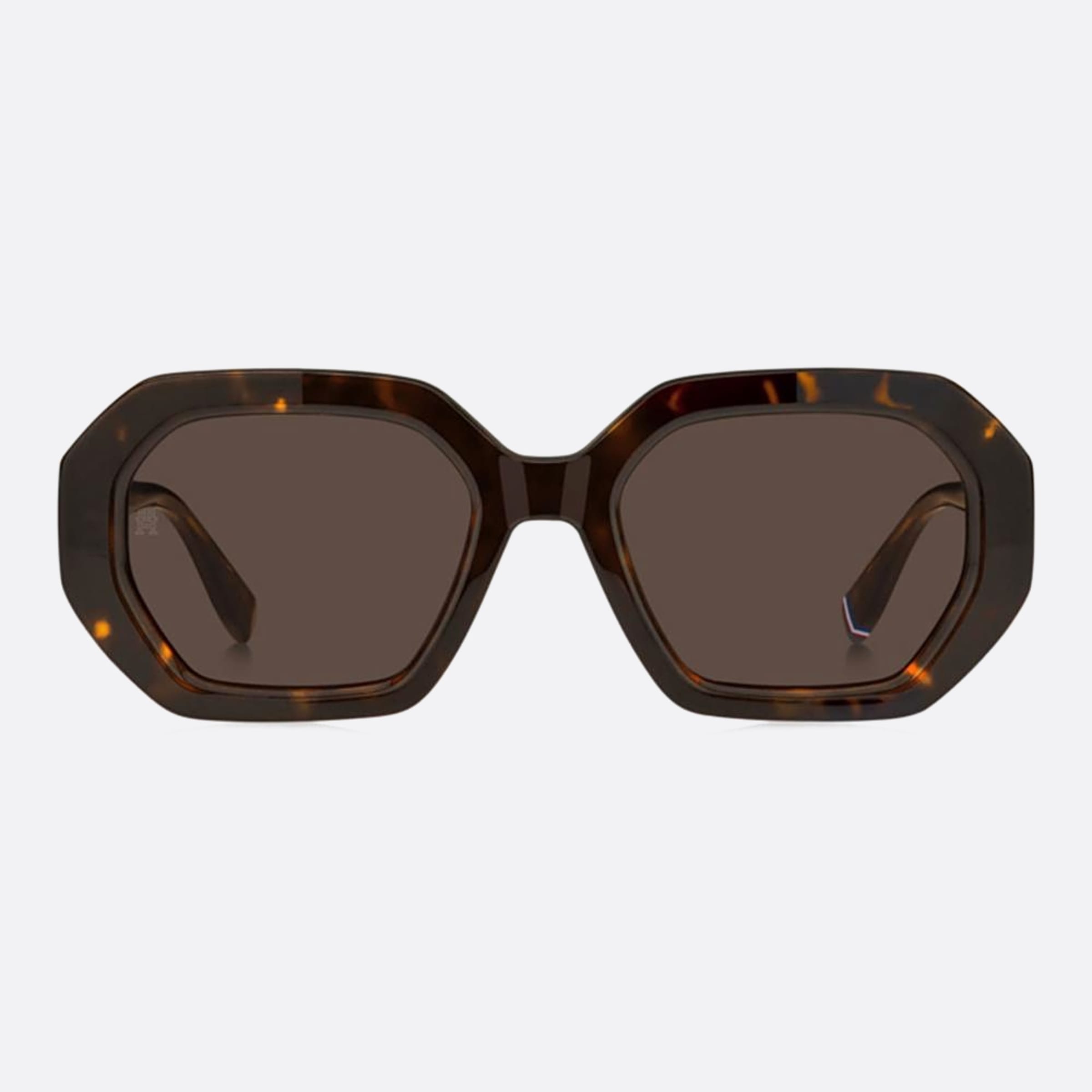 Tommy 52mm Hilfiger Havana Rectangle Women Sunglasses - Main View
