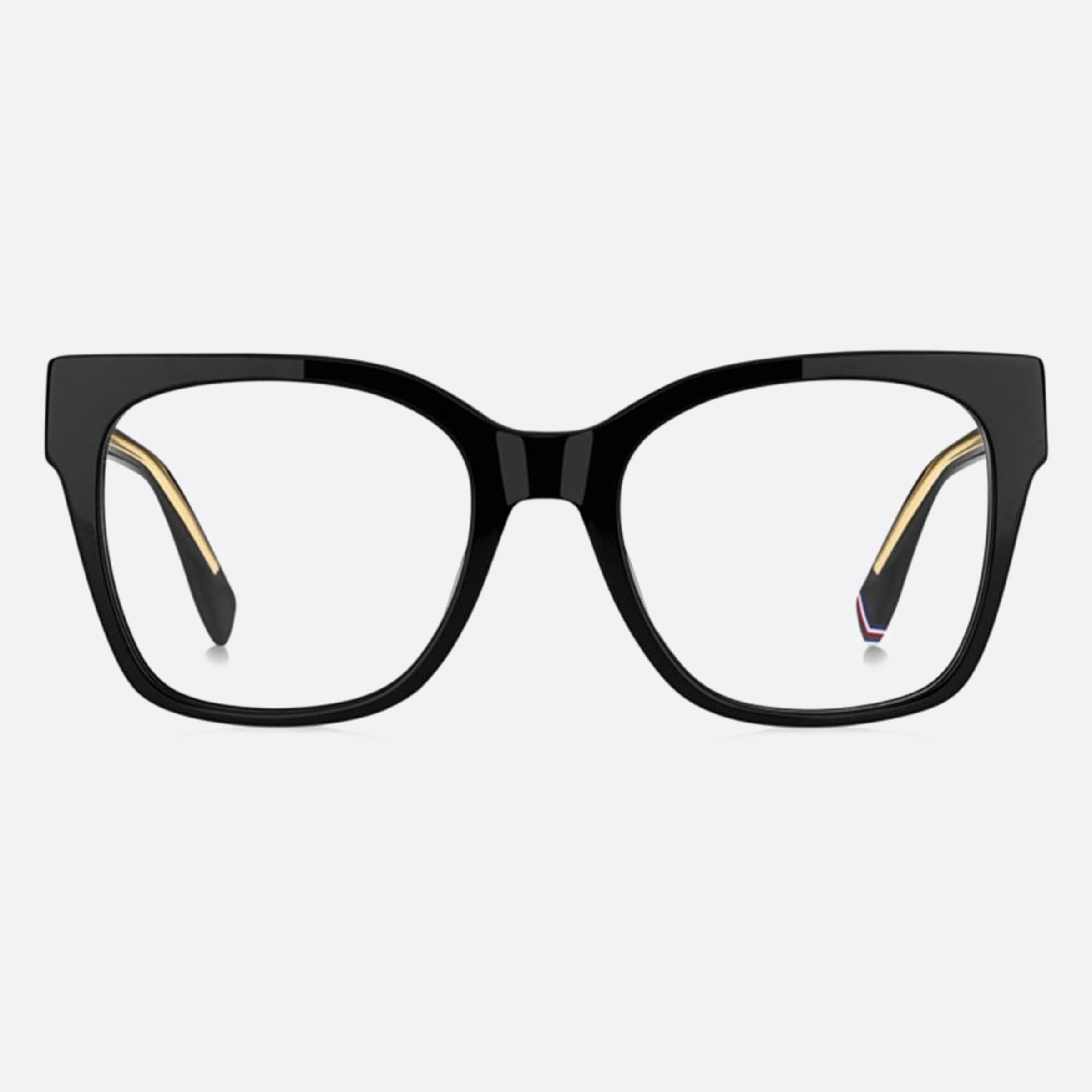 Tommy 52mm Hilfiger Black Rectangle Women Eyeglasses - Main View