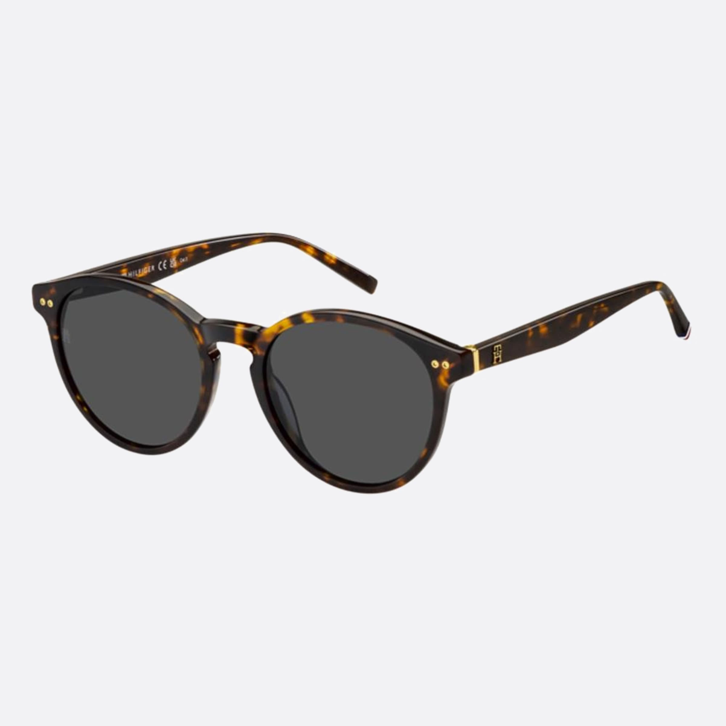 Tommy 52mm Hilfiger Havana Pantos Women Sunglasses - Side View