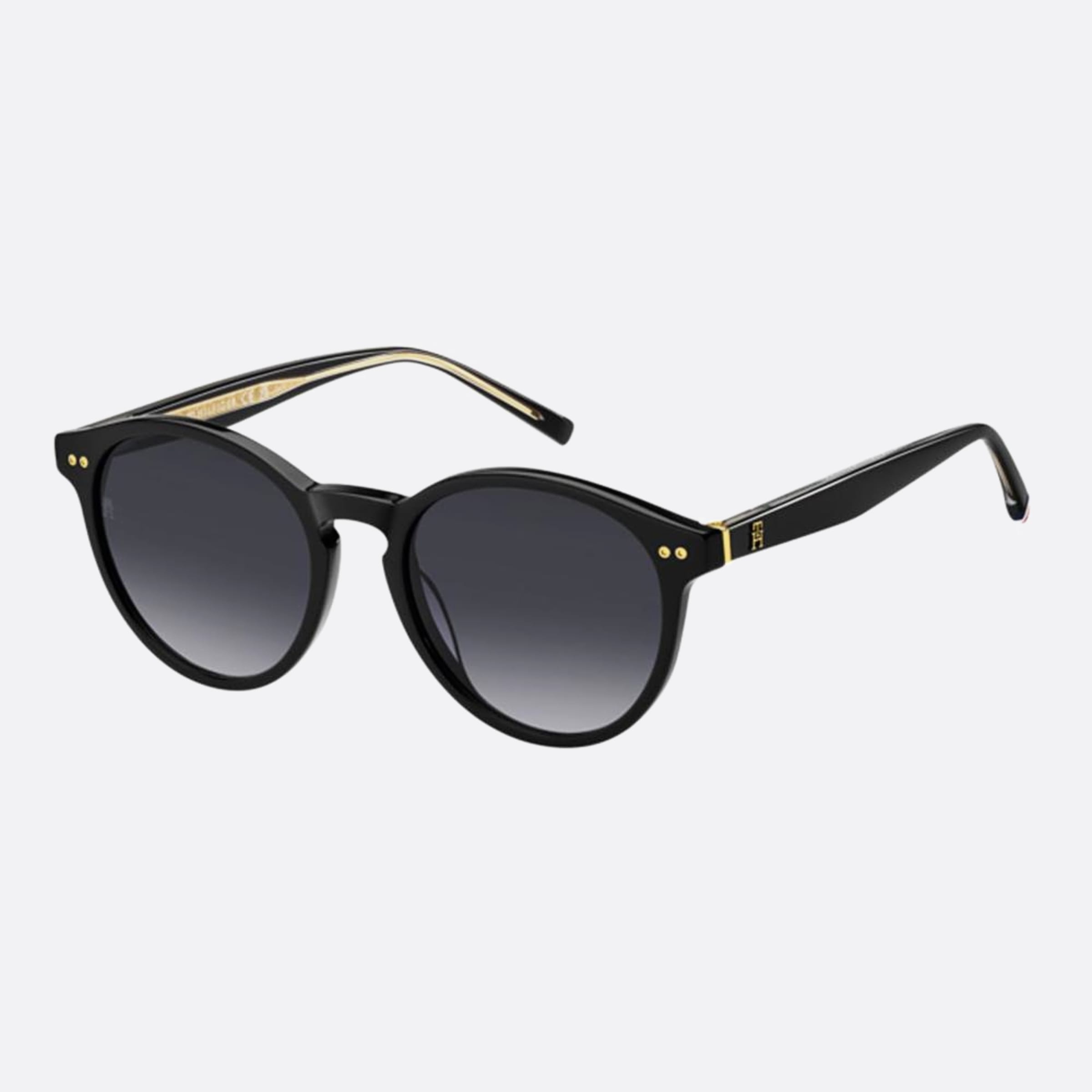 Tommy 52mm Hilfiger Black Pantos Women Sunglasses - Side View