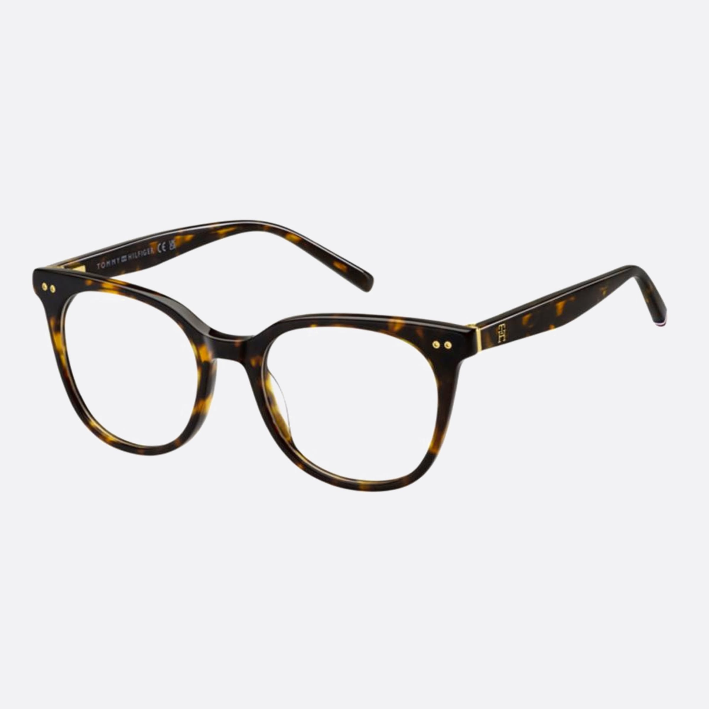 Tommy 50mm Hilfiger Havana Rectangle Women Eyeglasses - Side View