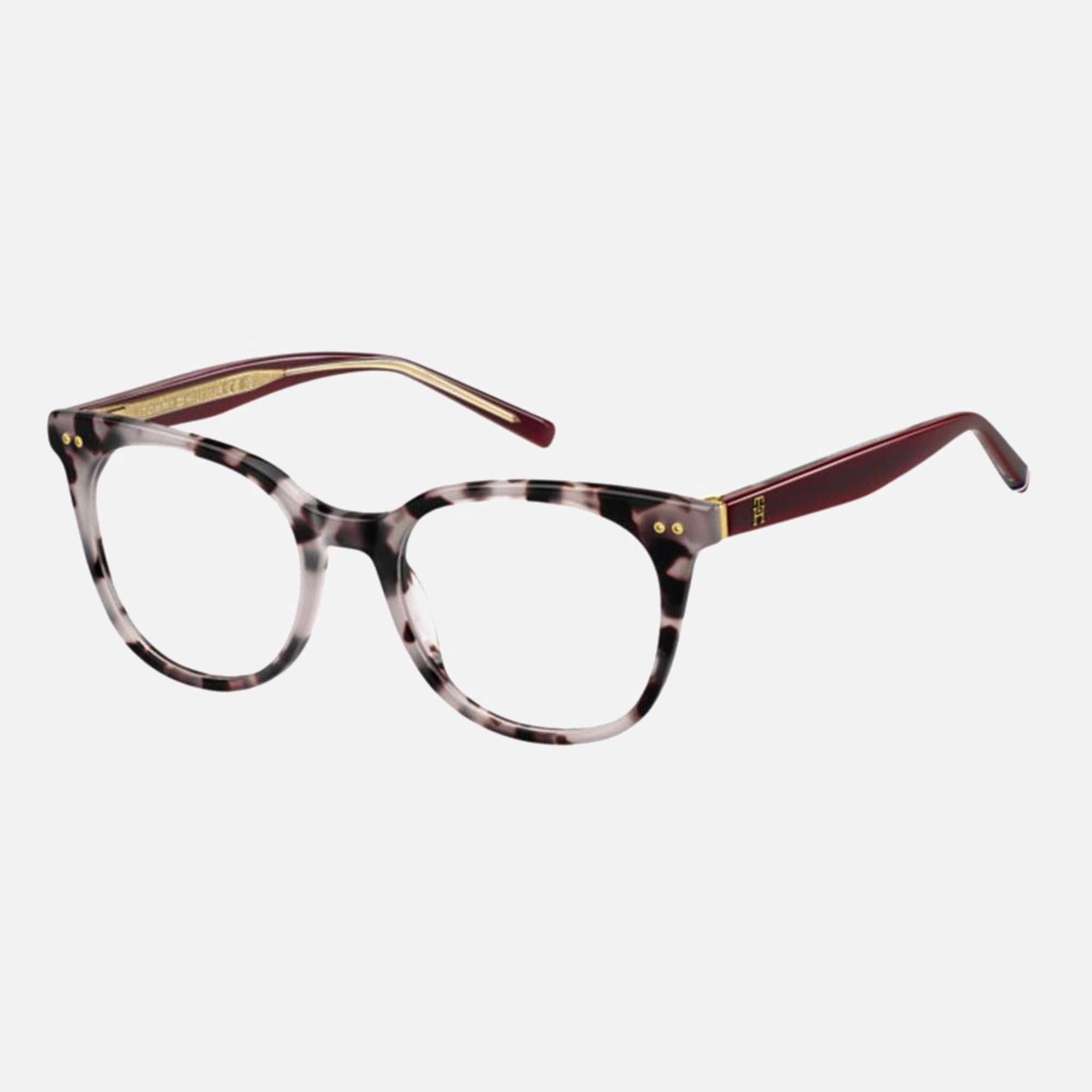 Tommy 50mm Hilfiger 5dn Grey Rectangle Women Eyeglasses - Side View