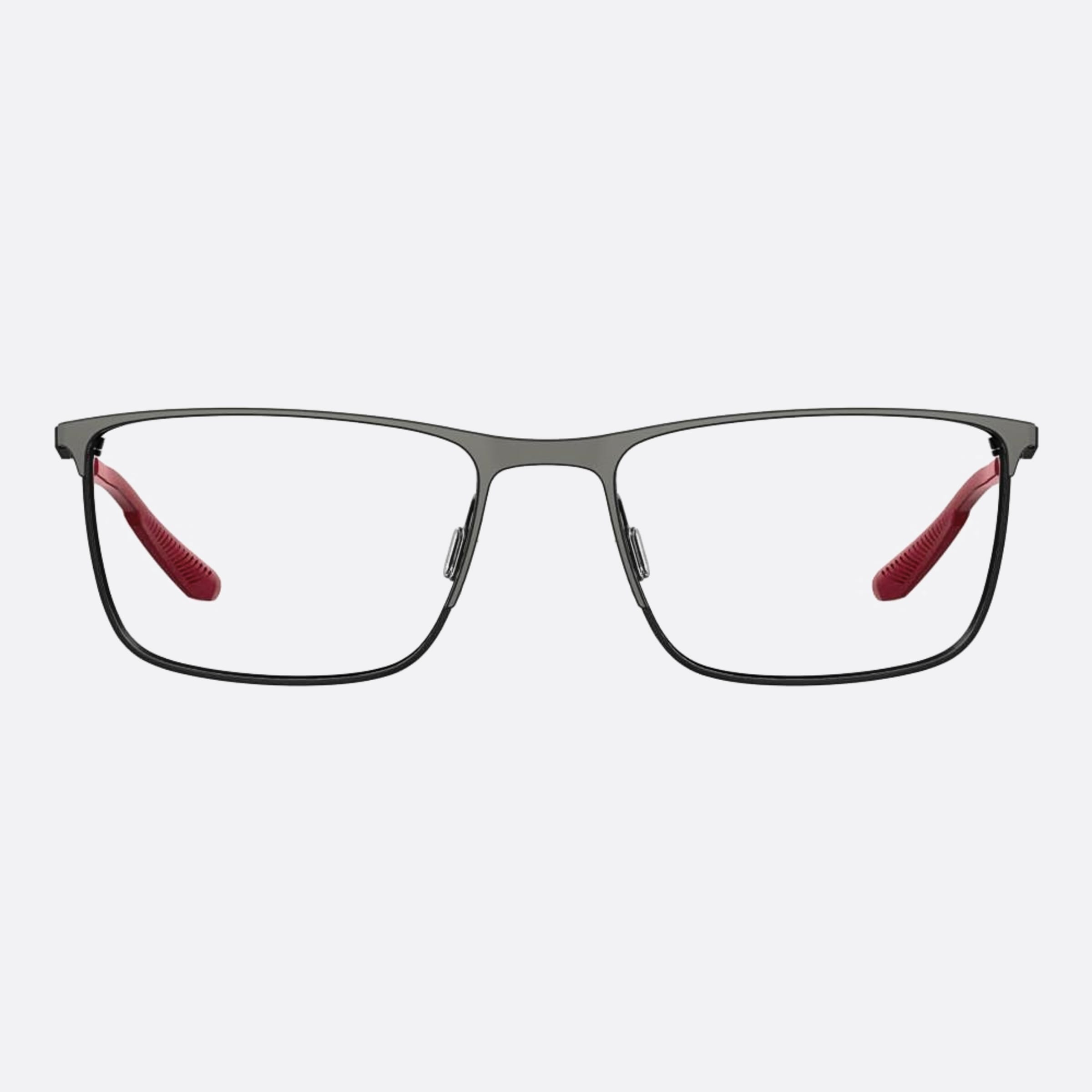 Under 55mm Armour Black Geometric Men Eyeglasses - Main View