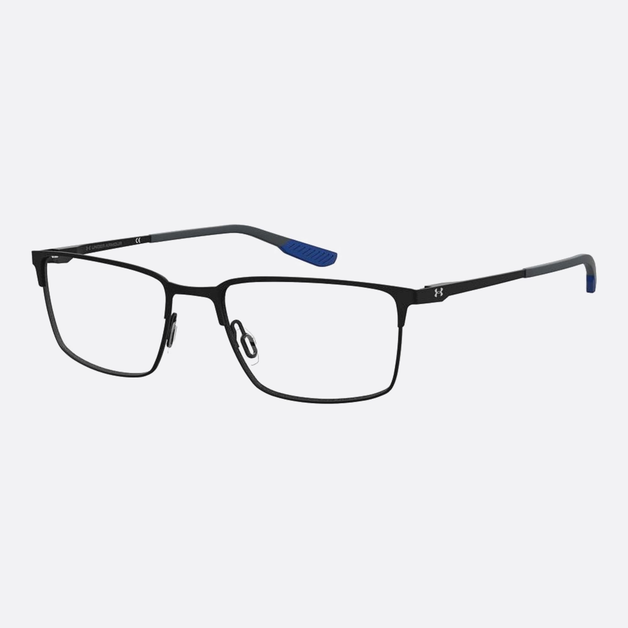 Under 60mm Armour 5058xl Black Squared Men Eyeglasses - Side View