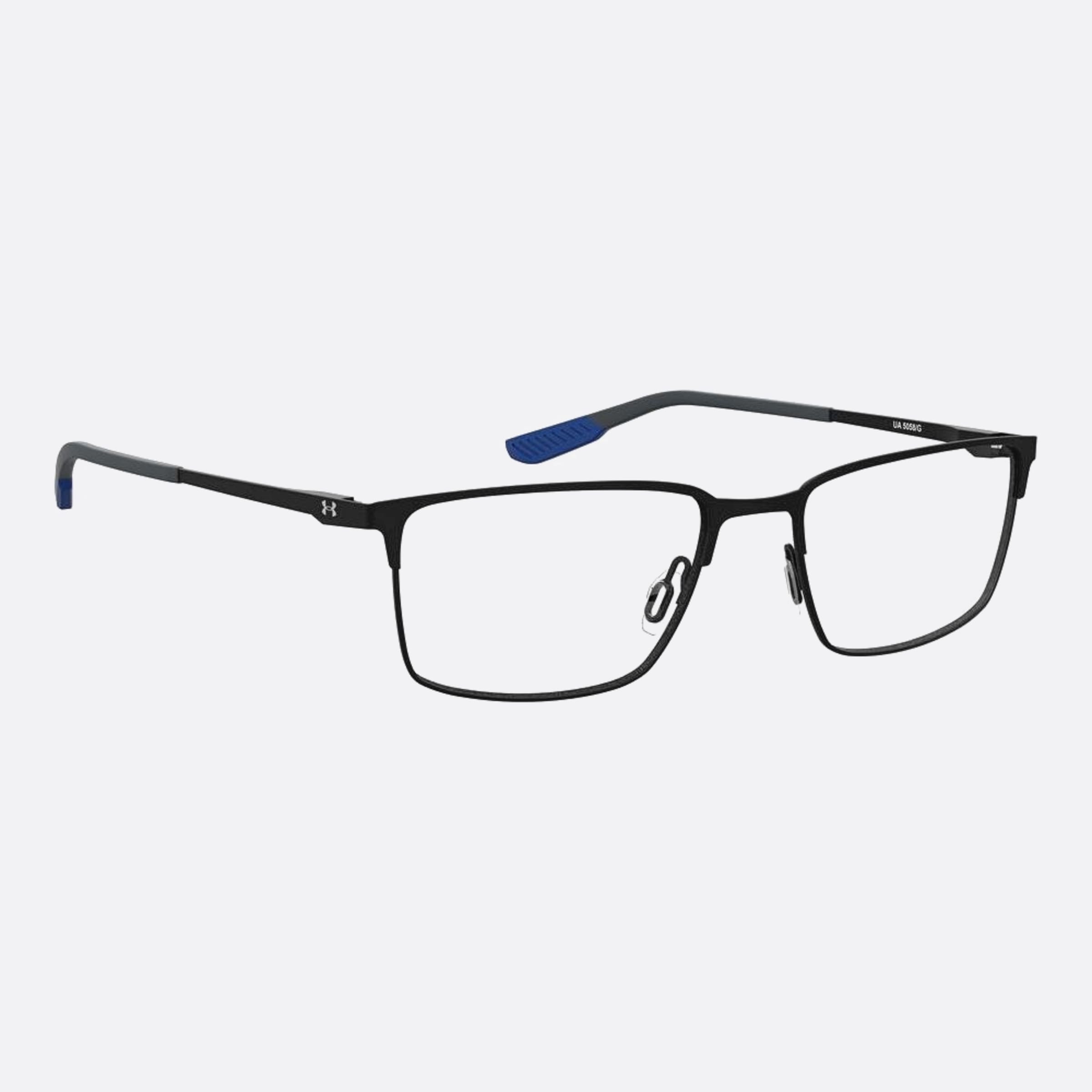Under 60mm Armour 5058xl Black Squared Men Eyeglasses - Additional Angle