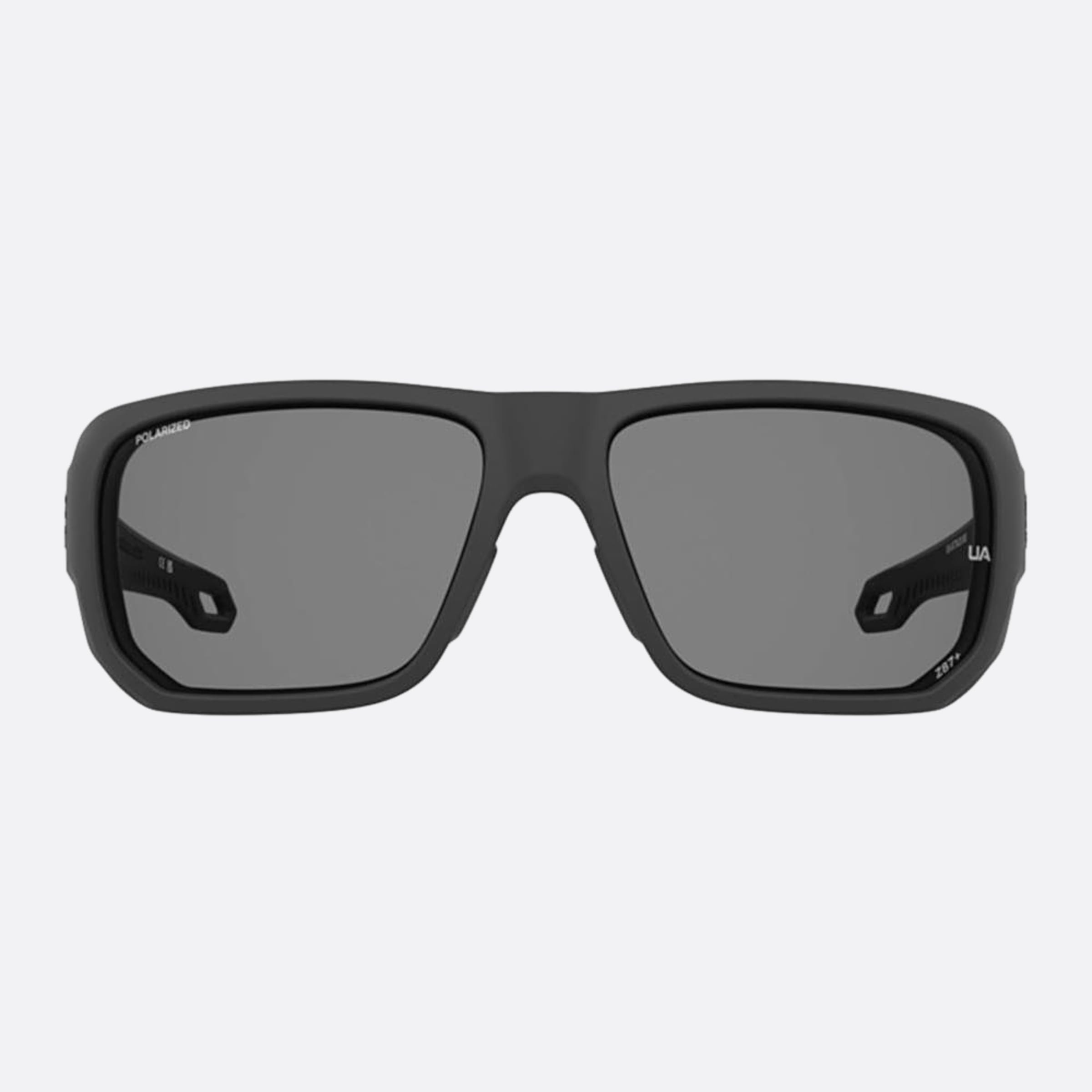 Under 60mm Armour Attack Black Rectangle Polarized Men Sunglasses - Main View