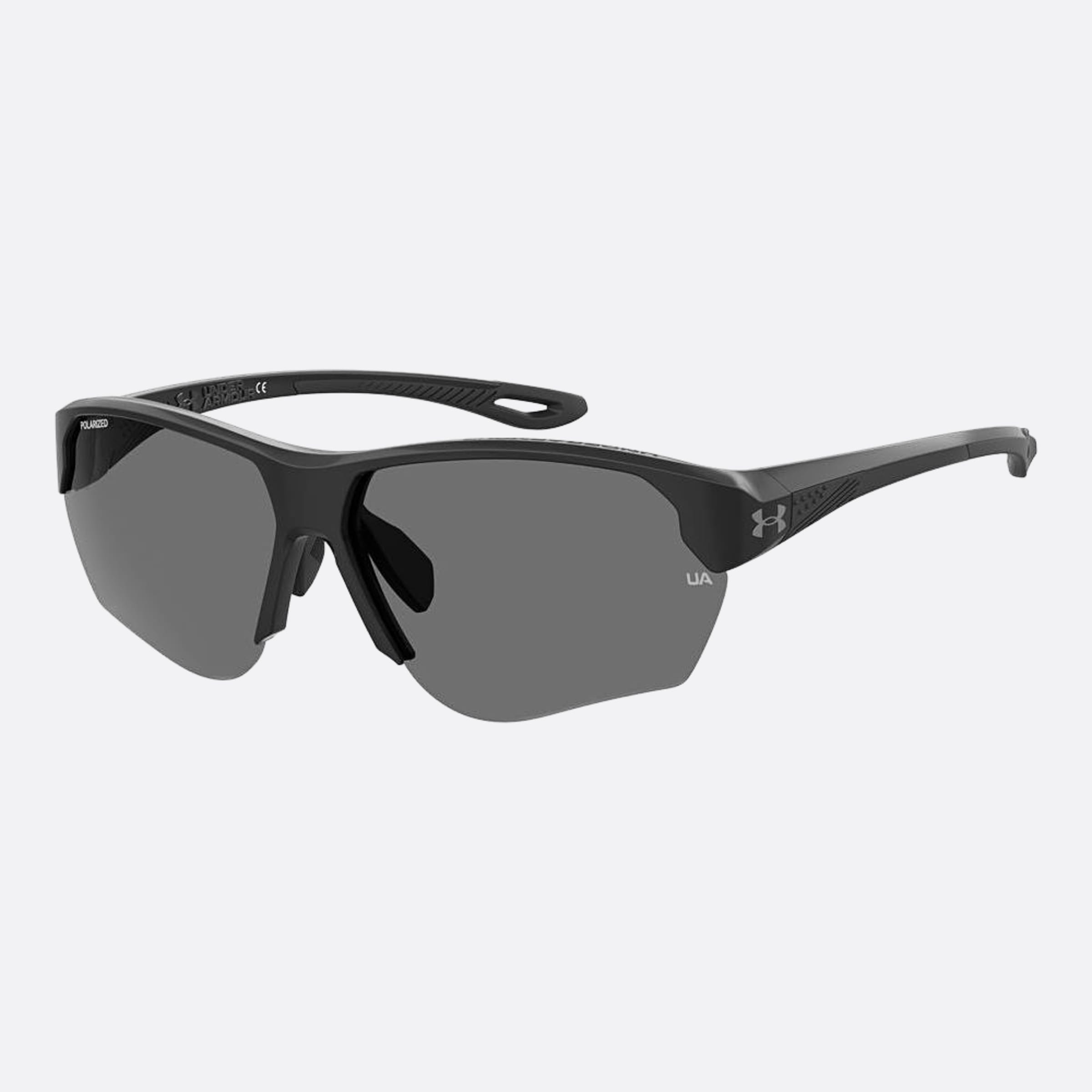 Under 68mm Armour Compete Black Squared Polarized Men Sunglasses - Side View