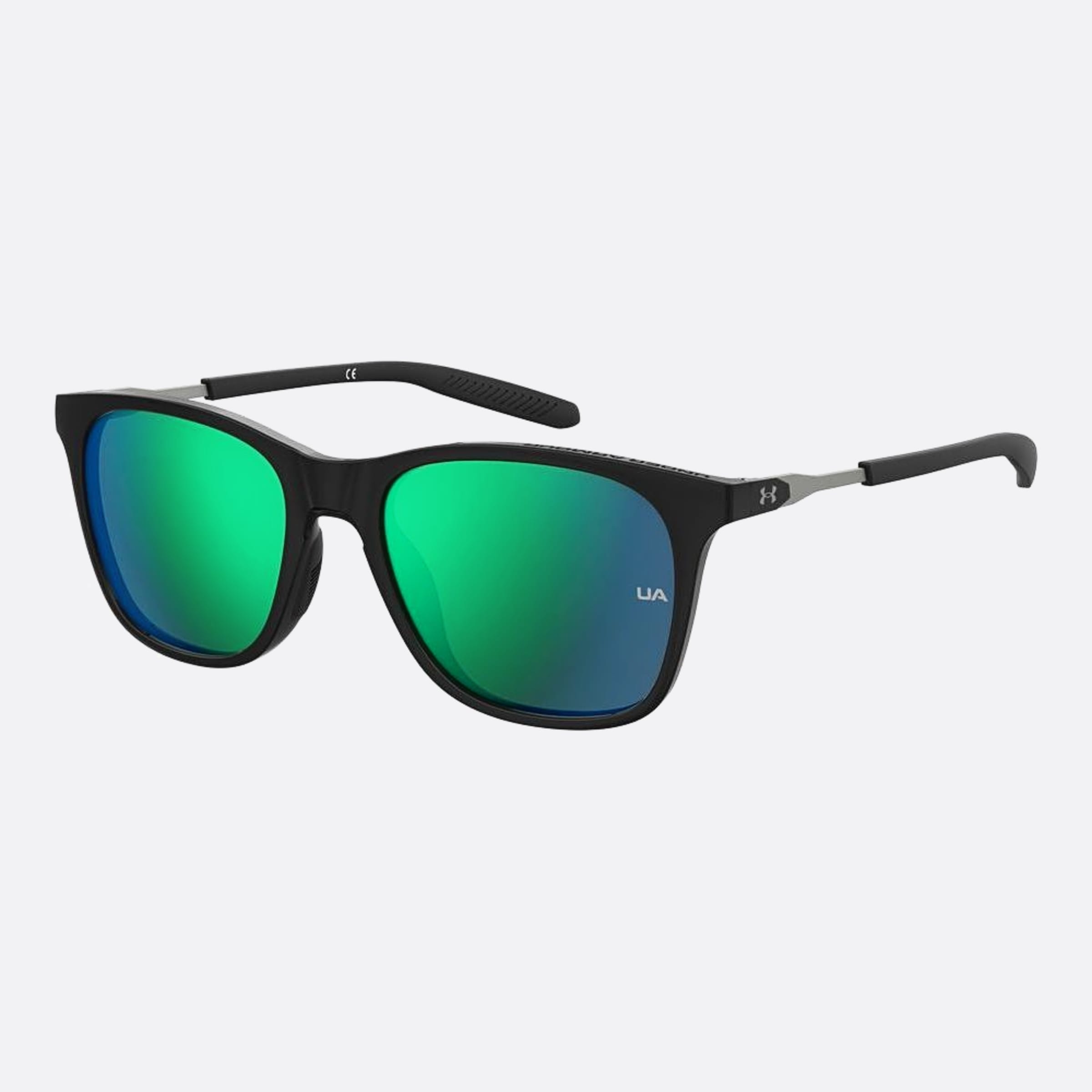 Under 54mm Armour Gamut Black Geometric Men Sunglasses - Side View