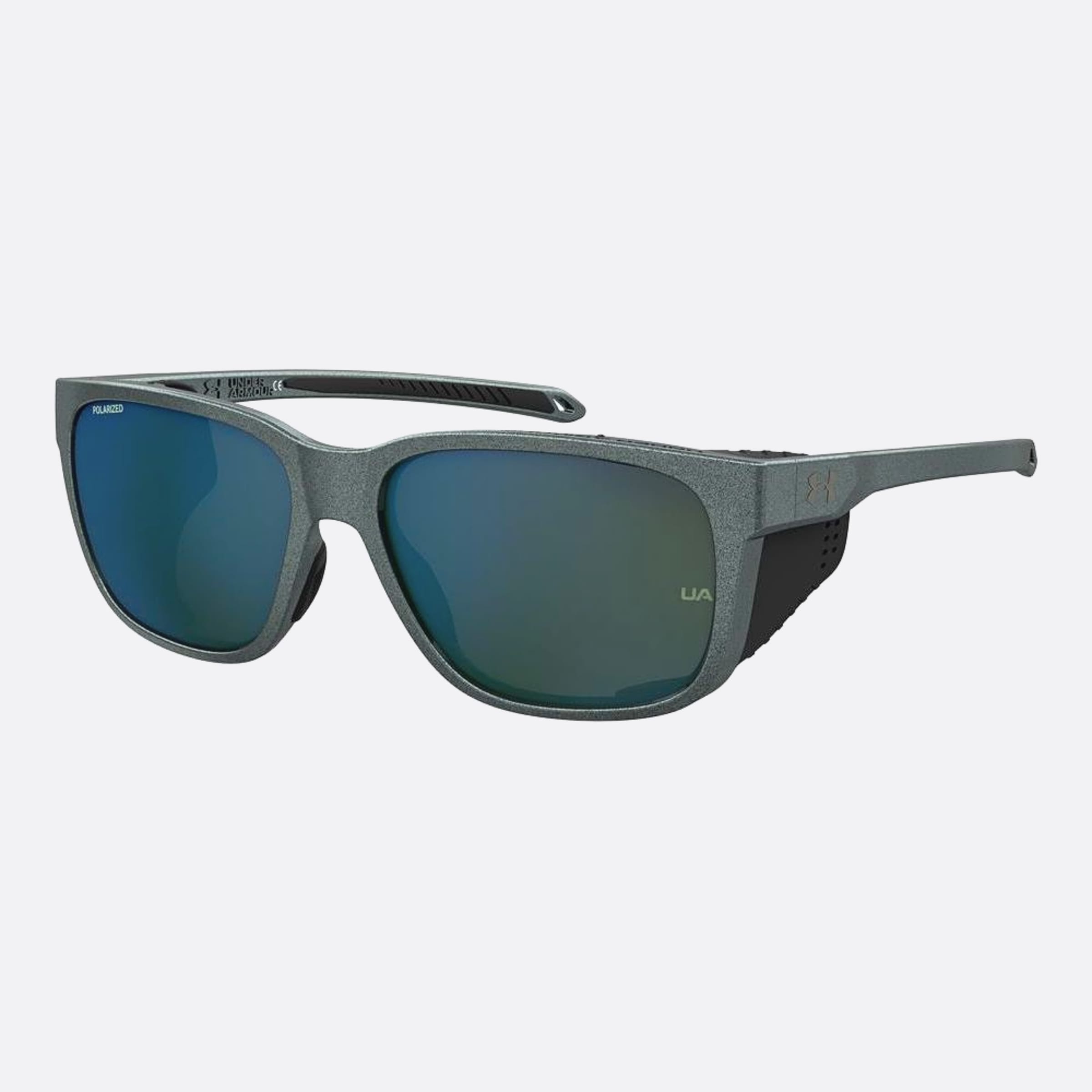 Under 58mm Armour Glacial Bd5 Grey Geometric Men Sunglasses - Side View