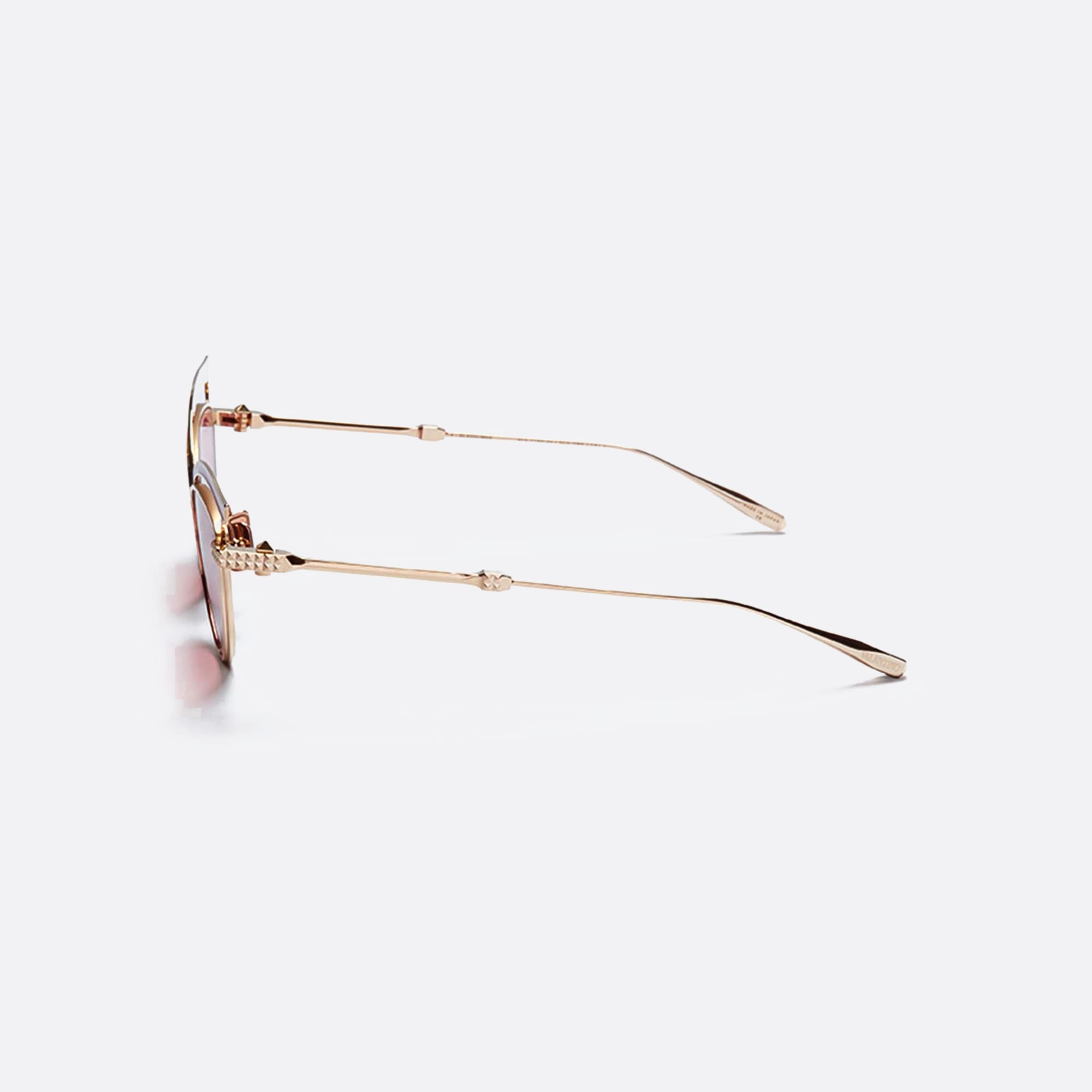 Valentino 55mm Glassliner Gld Pnk Rose Gold Cat Eye Women Sunglasses - Detail View