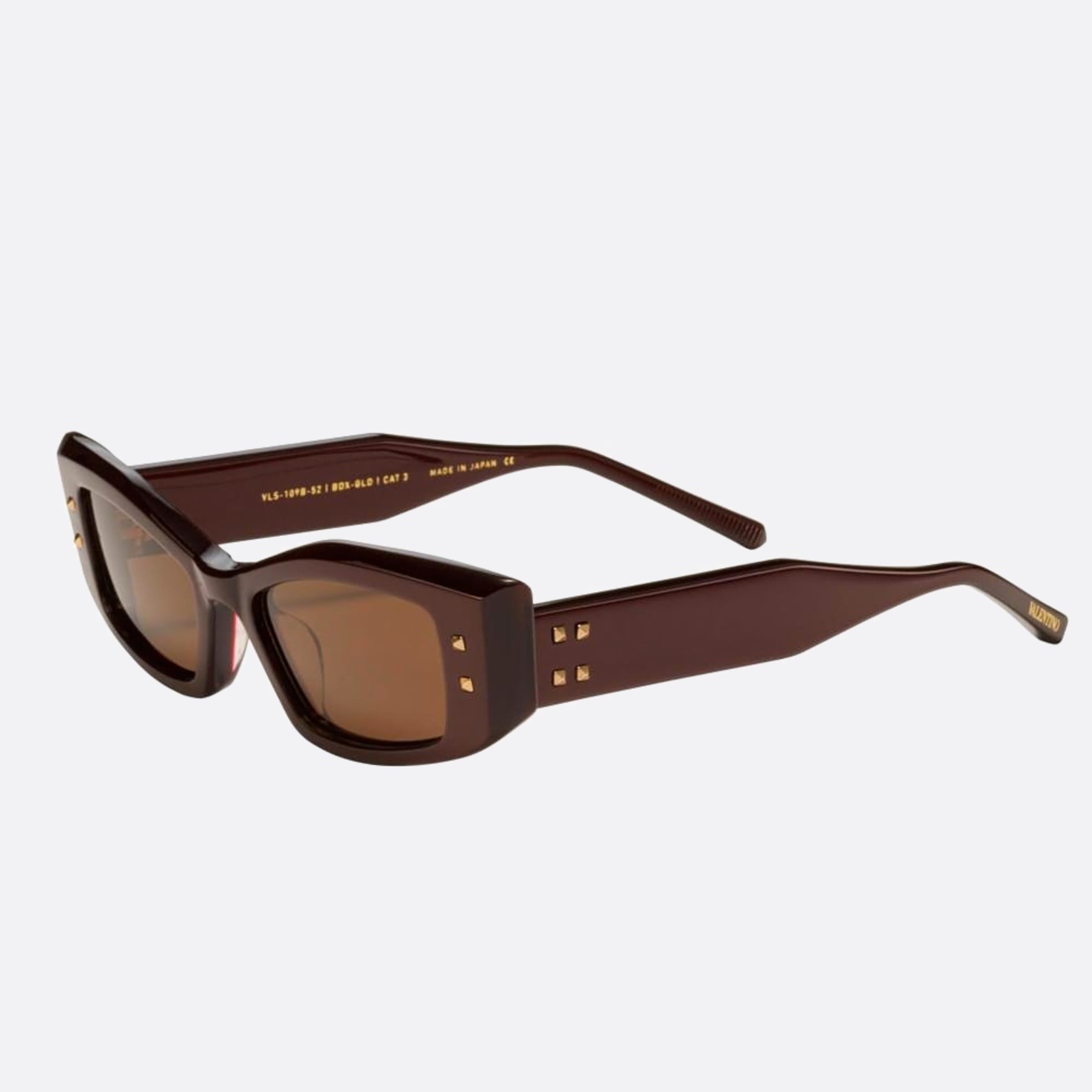 Valentino 52mm Quattro Bdx Gld Red Cat Eye Women Sunglasses - Side View