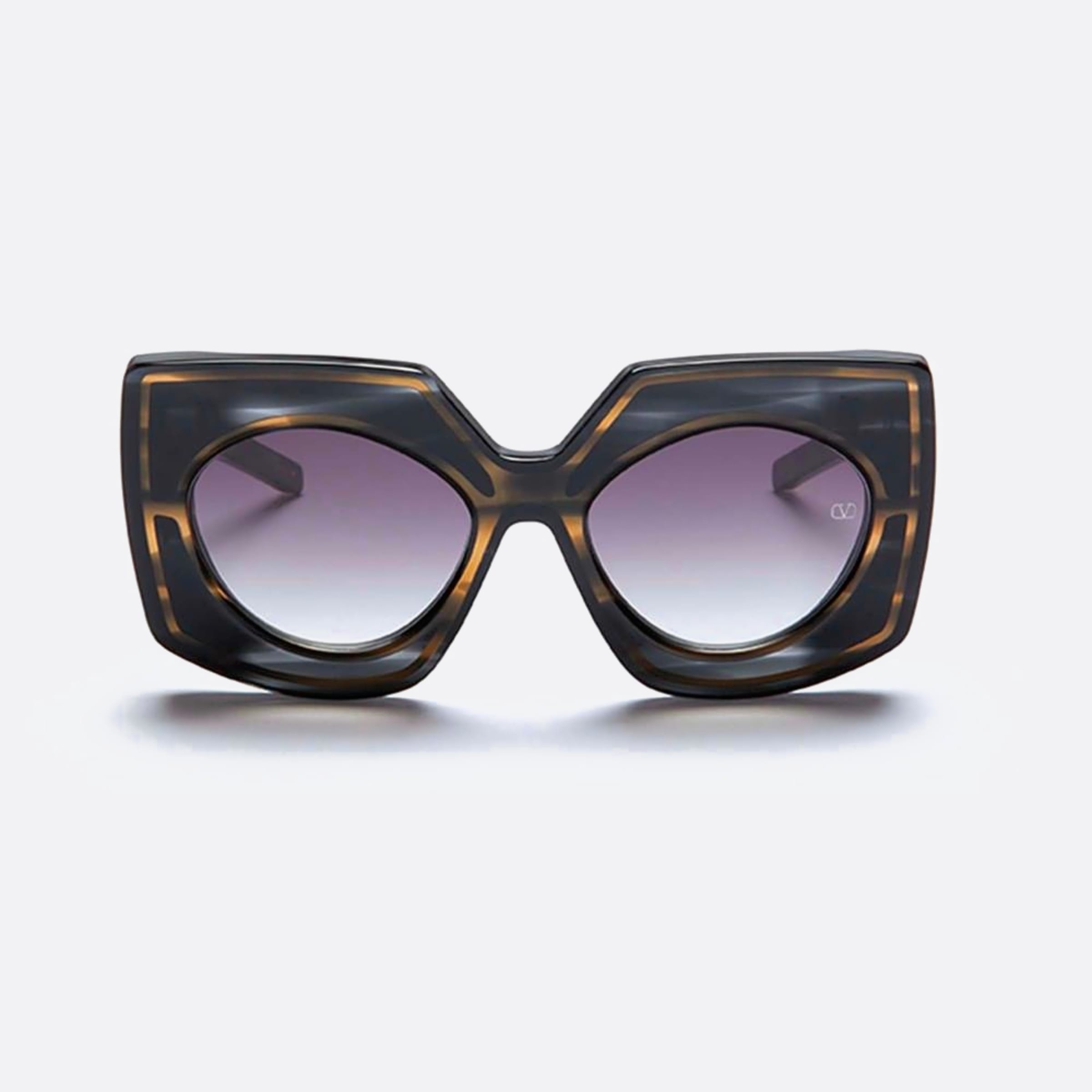 Valentino 53mm Soul Blk Gld Black Geometric Women Sunglasses - Main View
