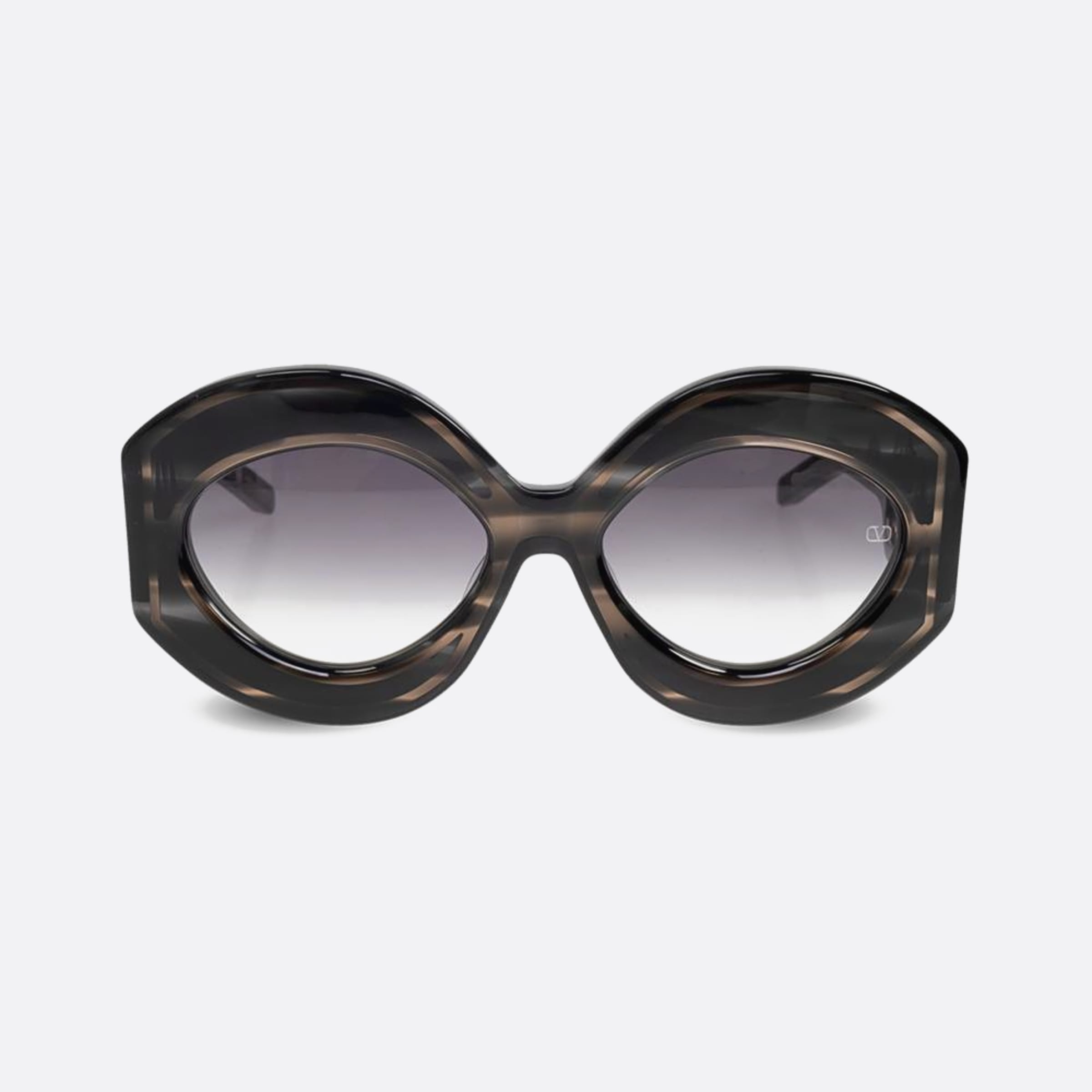 Valentino 56mm Soul Vls 128a Blk Gld Black Oversize Women Sunglasses - Main View