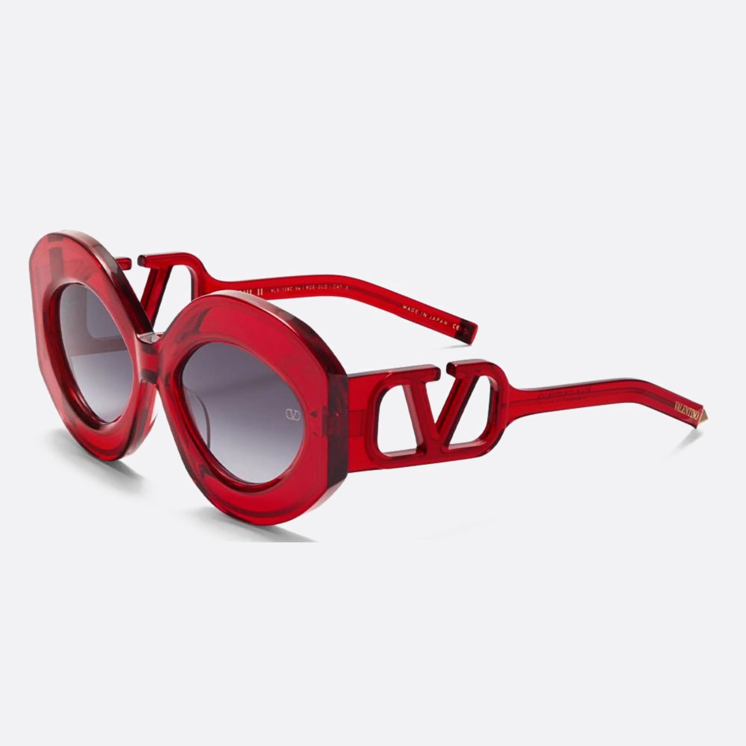 Valentino 56mm Soul Vls 128c Rge Gld Red Oversize Women Sunglasses - Side View