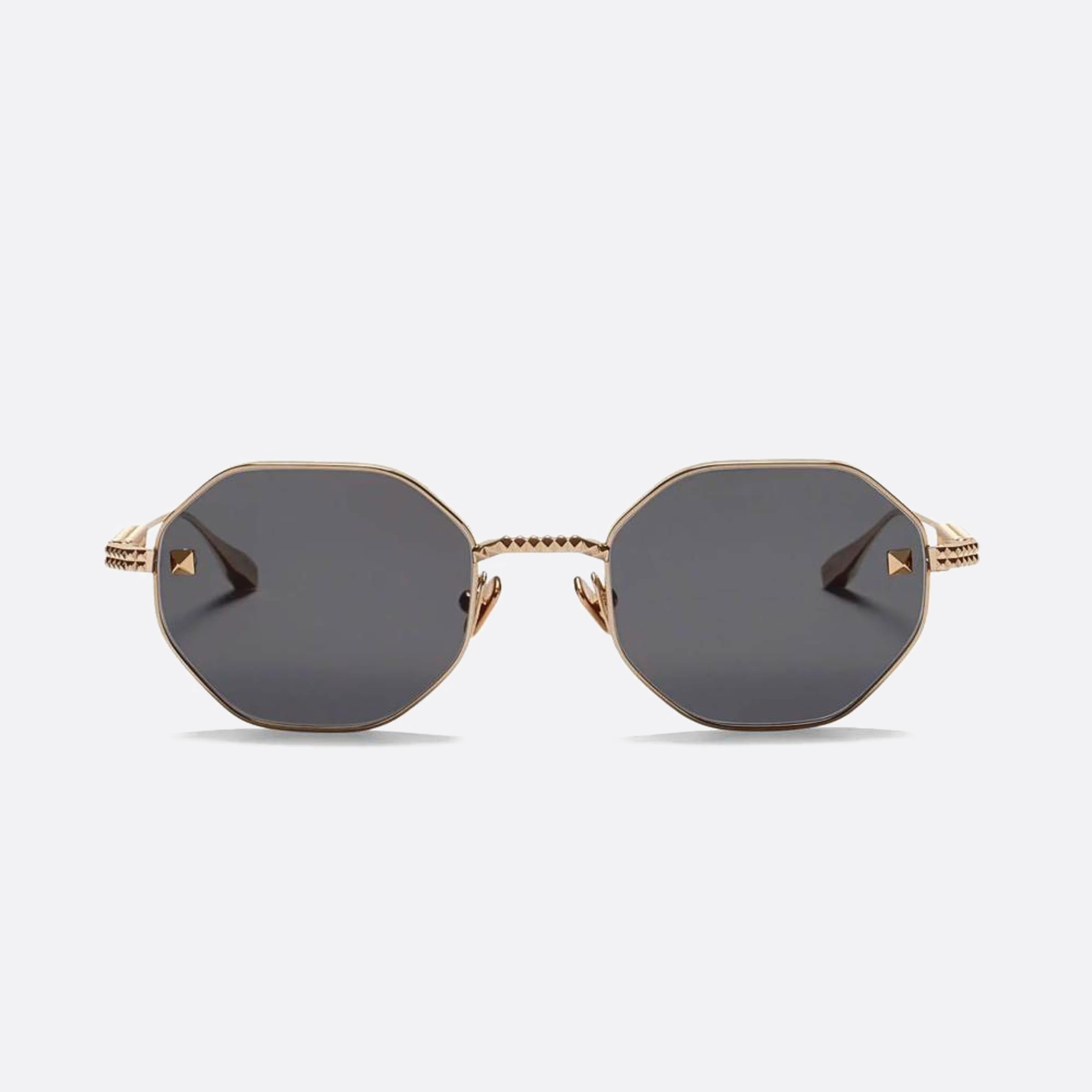 Valentino 52mm Stud Vls 122a Gld Gold Geometric Women Sunglasses - Main View