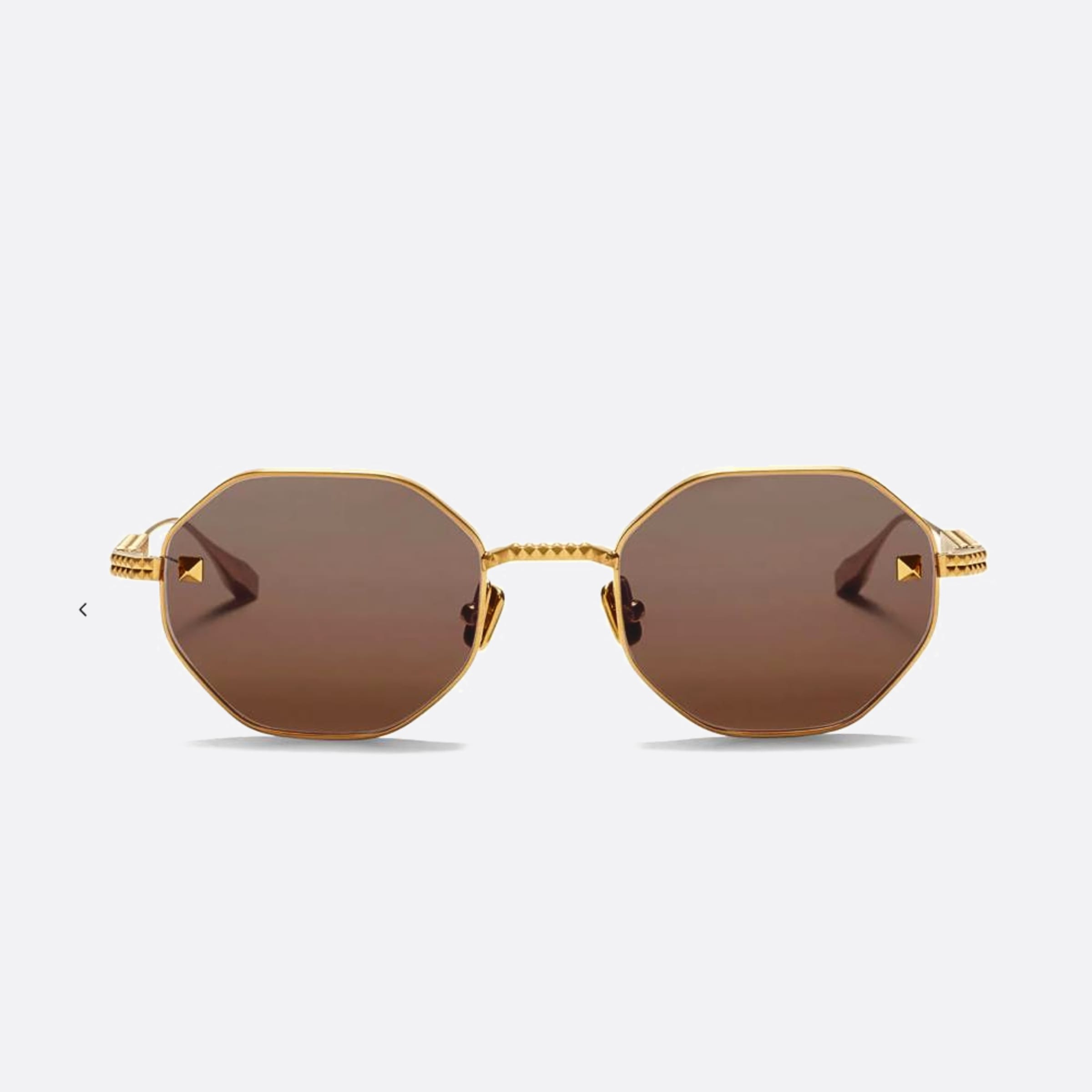 Valentino 52mm Stud Vls 122c Gld Gold Geometric Women Sunglasses - Main View