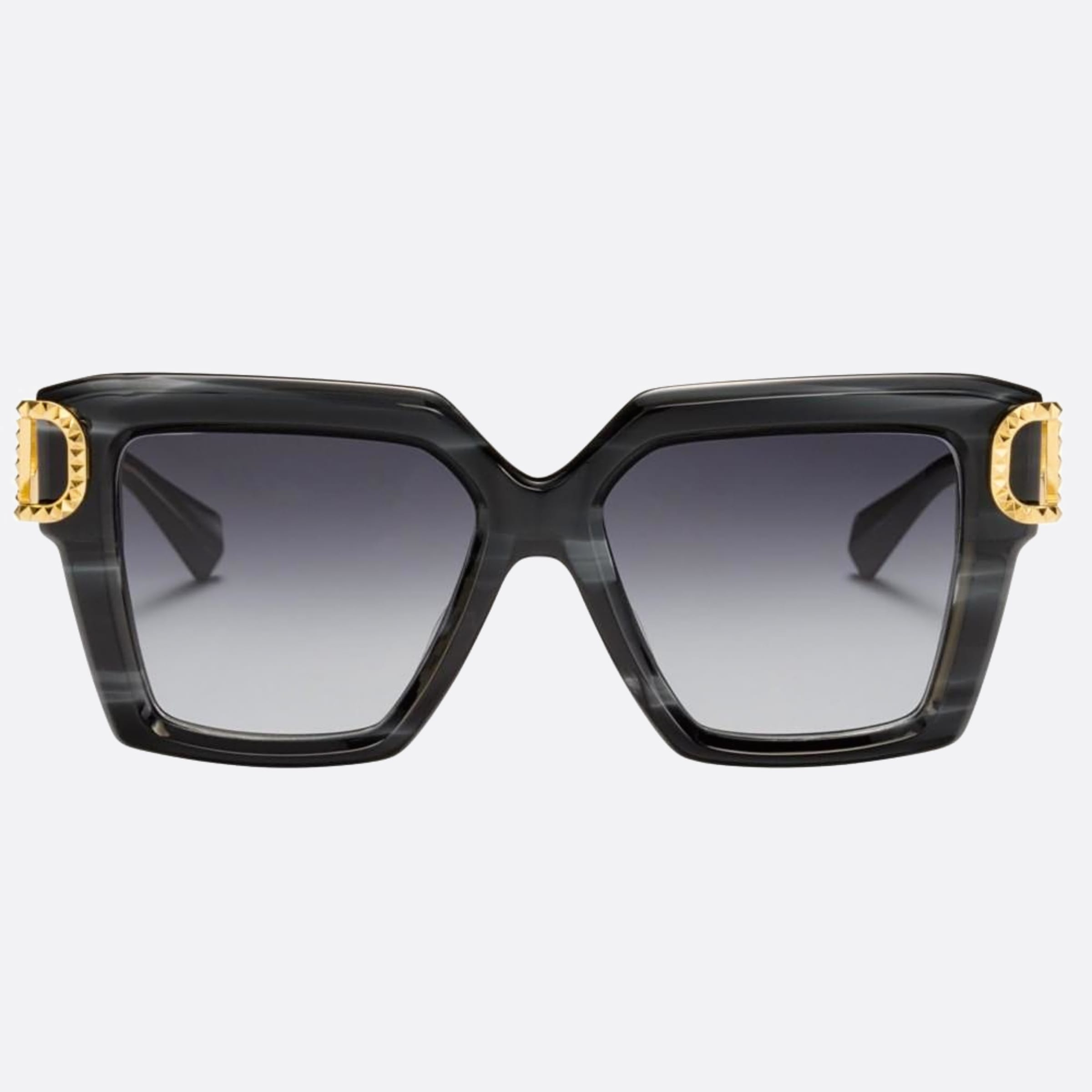 Valentino 55mm Uno Blk Gld Black Geometric Women Sunglasses - Main View