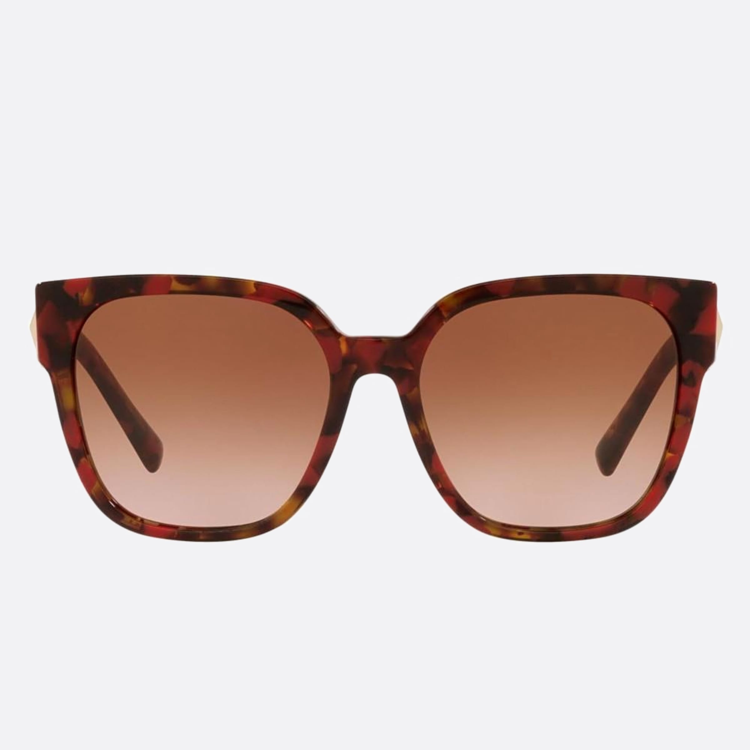 Valentino 55mm Havana Geometric Women Sunglasses - Main View