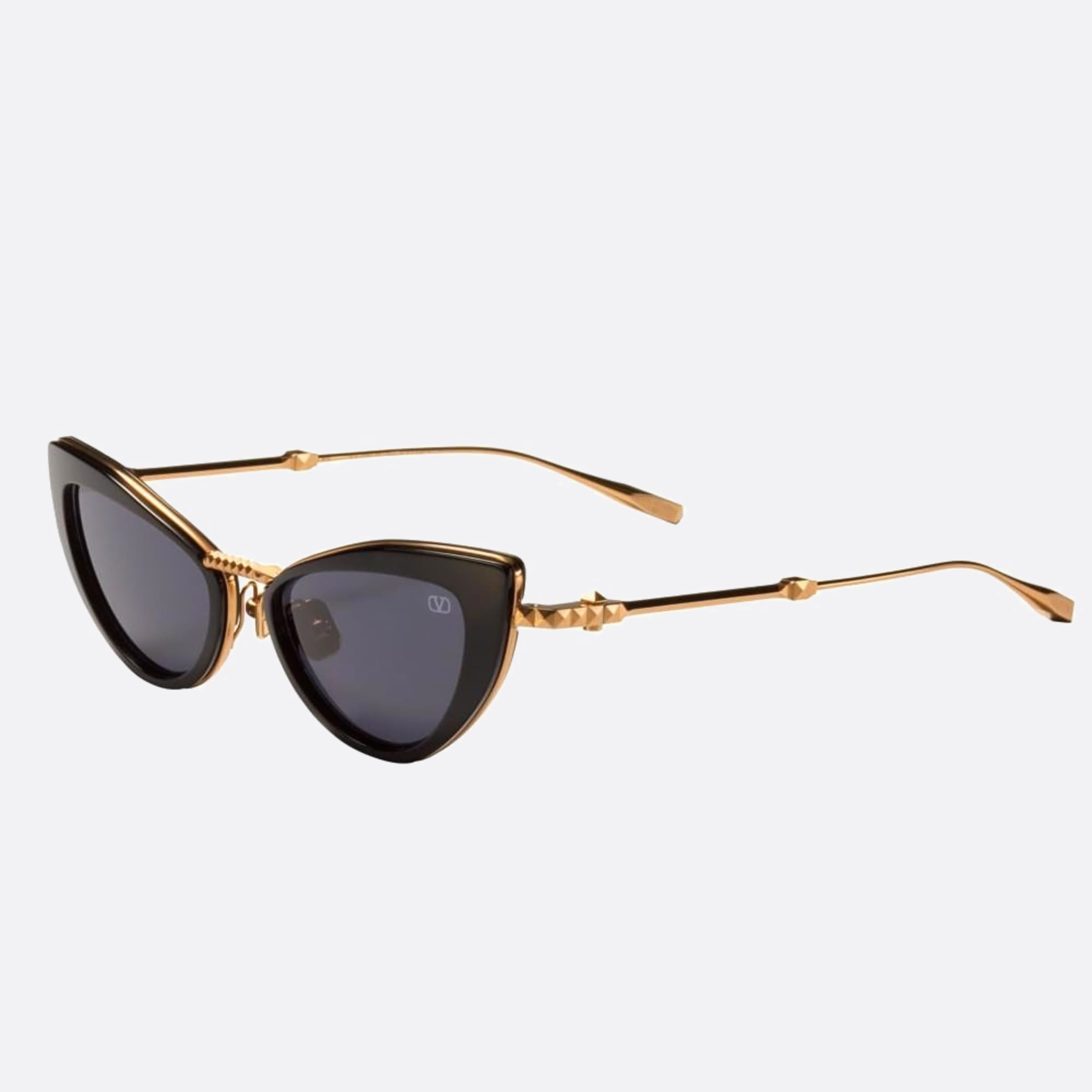 Valentino 50mm Viii Rse Blk Black Cat Eye Women Sunglasses - Side View