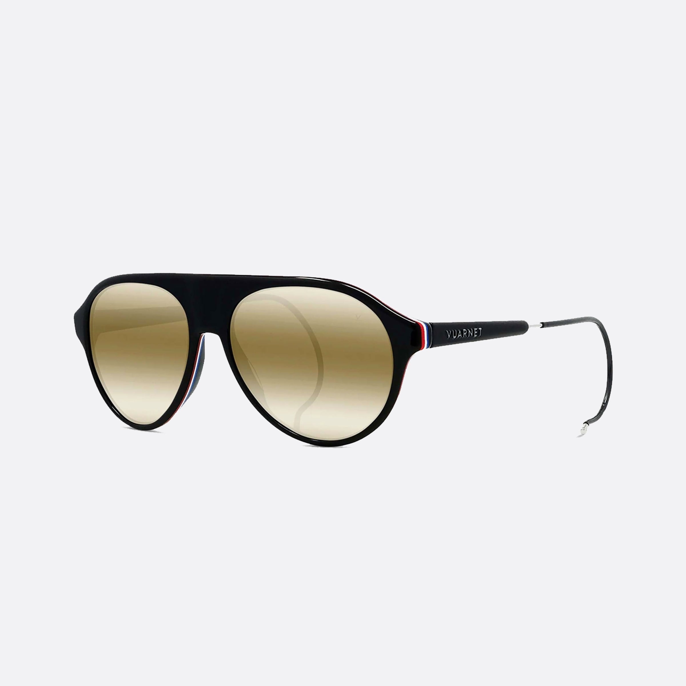 Vuarnet 57mm Alpine Vu40036u 05q Black Pilot Unisex Sunglasses - Main View