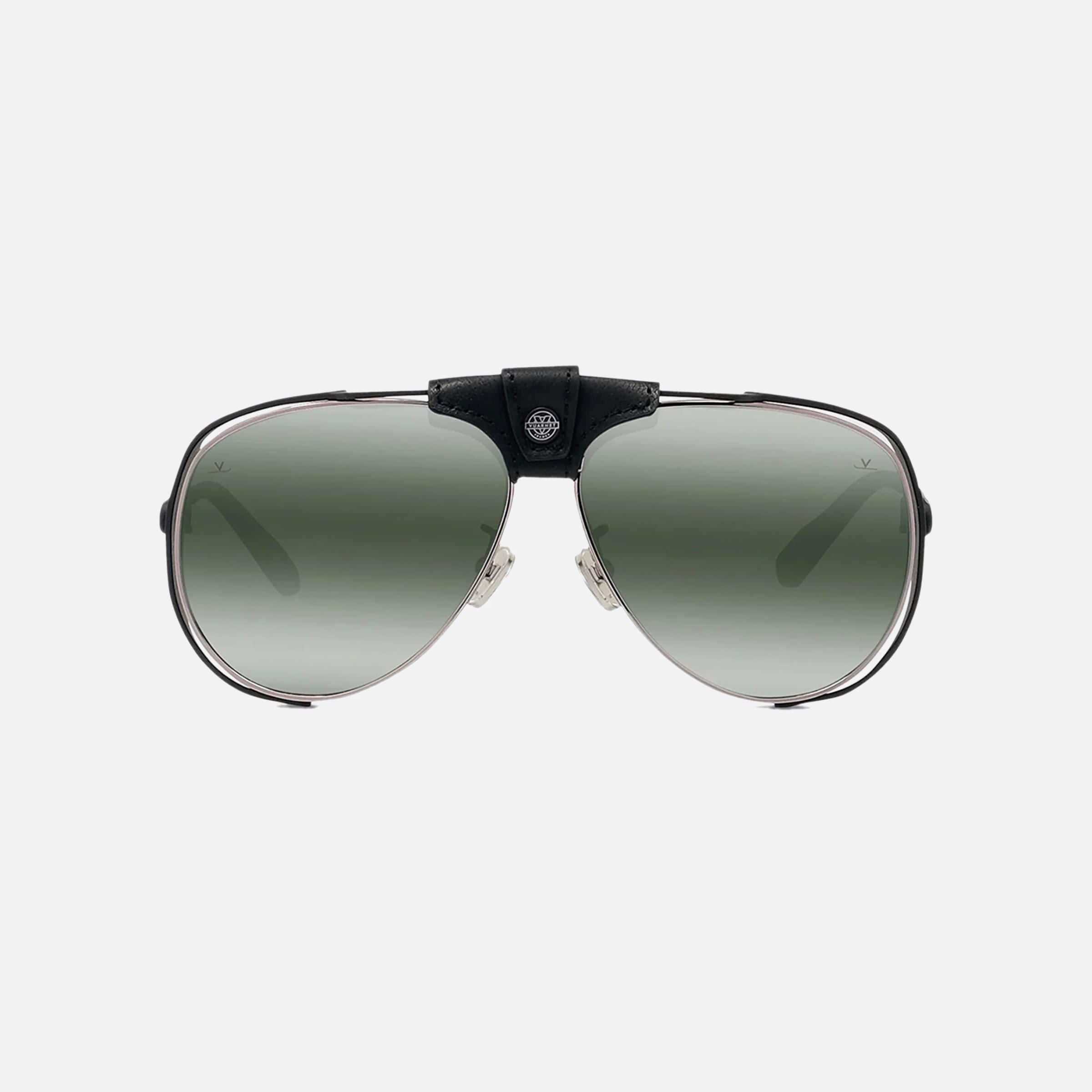 Vuarnet 61mm Arctic Vu40030u 02x Black Pilot Men Sunglasses - Side View