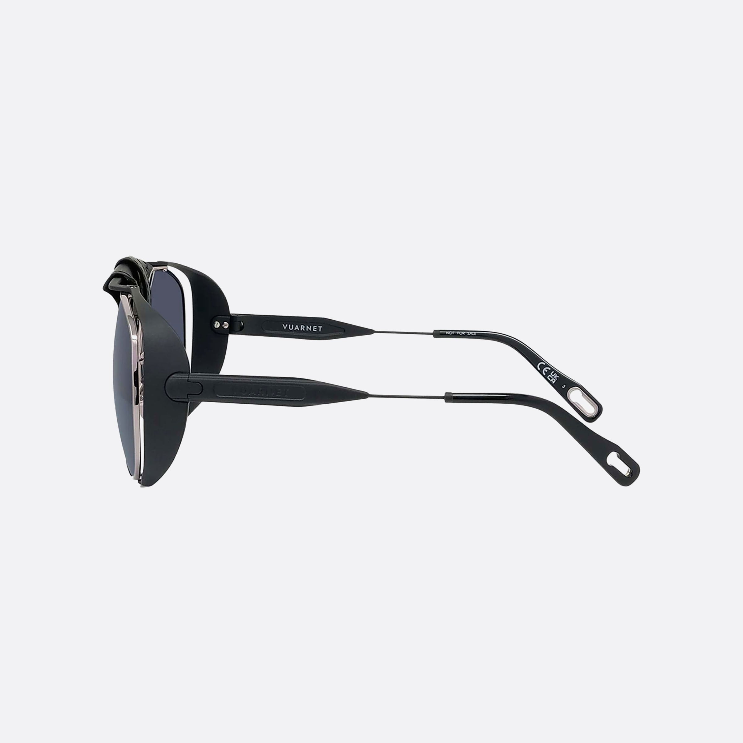 Vuarnet 61mm Arctic Vu40030u 02x Black Pilot Men Sunglasses - Detail View
