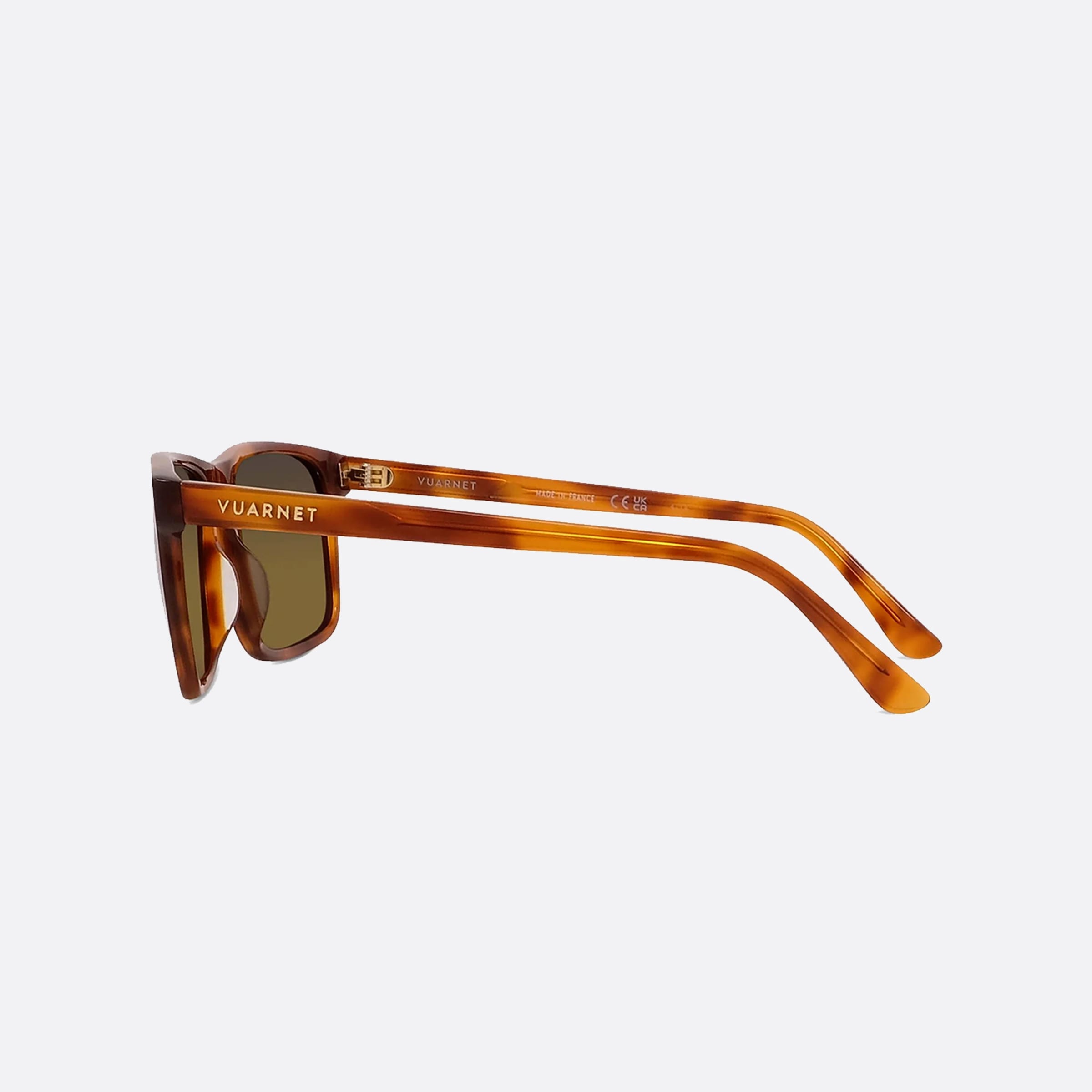 Vuarnet 57mm Belvedere Vu40010i 53q Tortoise Rectangle Men Sunglasses - Detail View