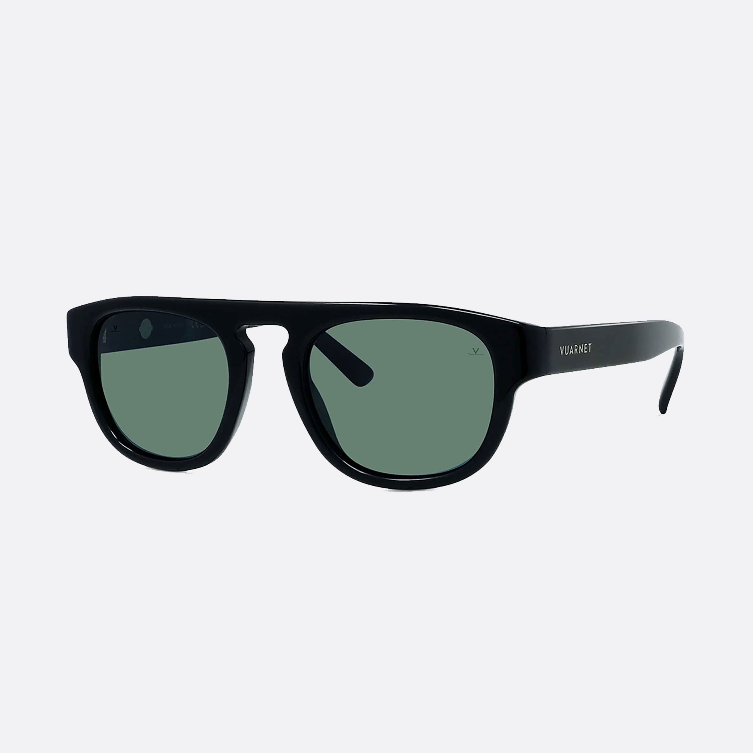 Vuarnet 52mm Belvedere Vu40032i 01d Black Rectangle Polarized Unisex Sunglasses - Main View