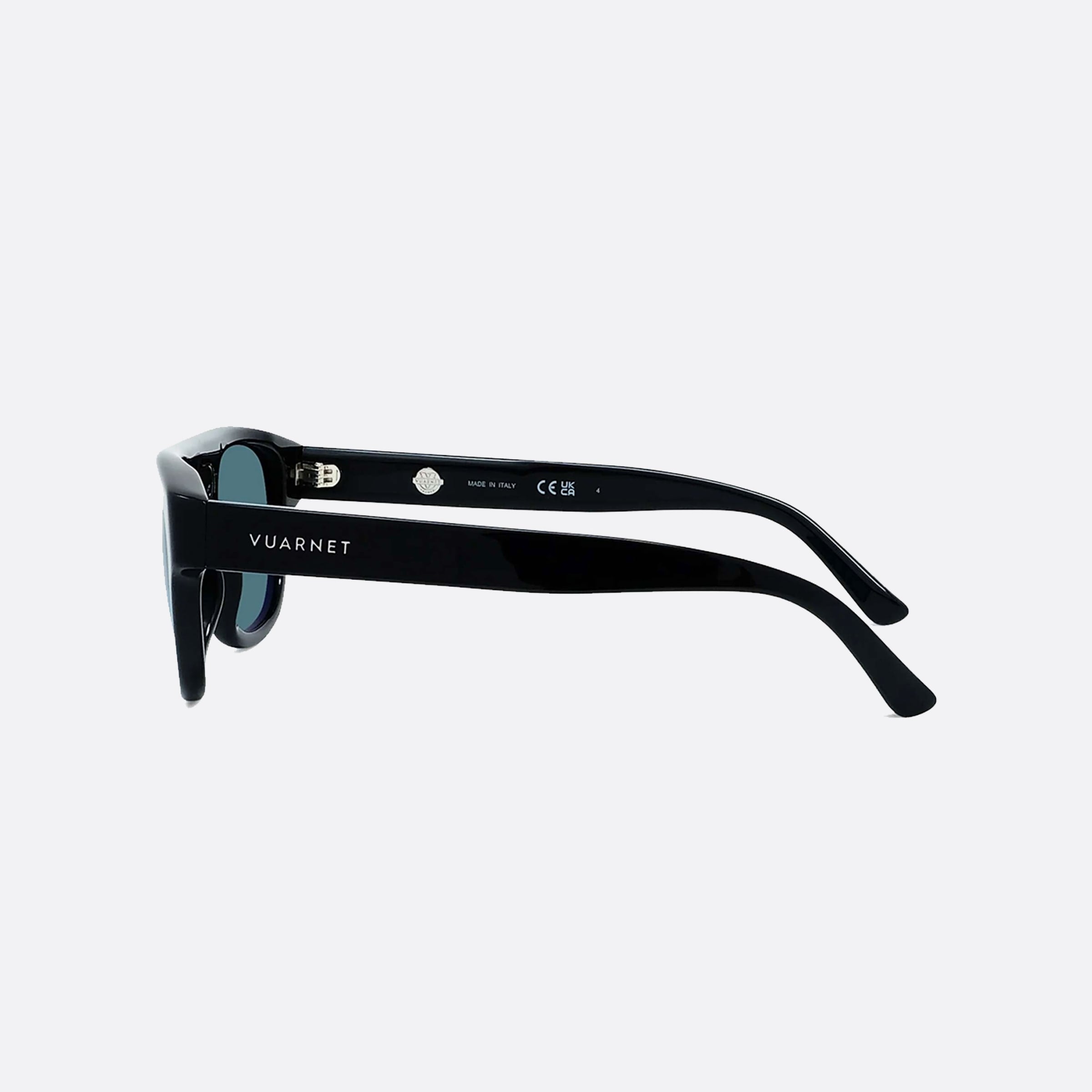 Vuarnet 52mm Belvedere Vu40032i 01d Black Rectangle Polarized Unisex Sunglasses - Detail View