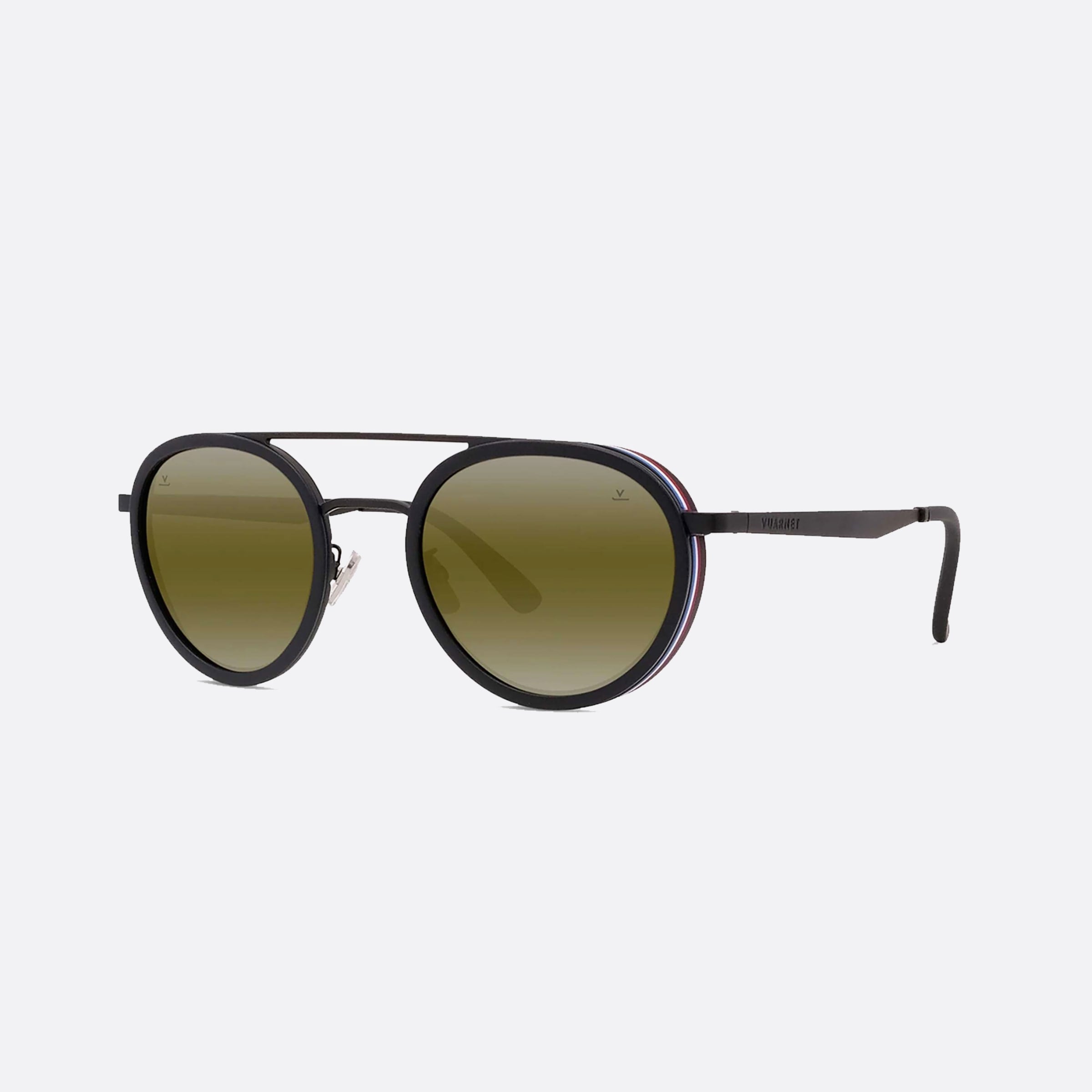 Vuarnet 52mm Edge Vu40006u 05q Black Round Unisex Sunglasses - Main View