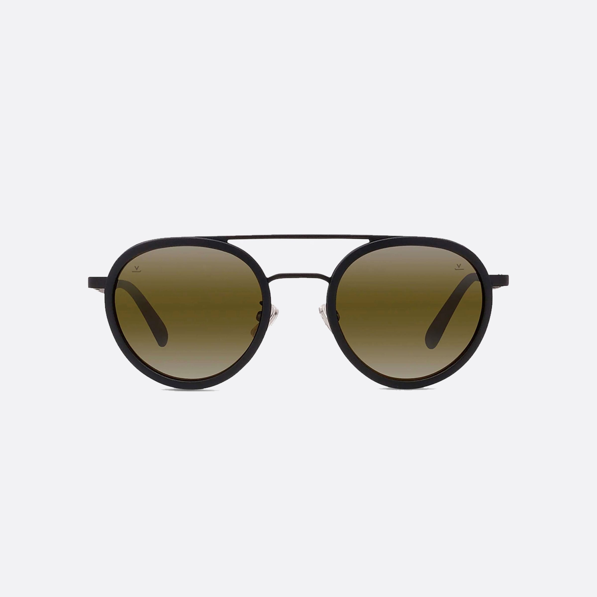 Vuarnet 52mm Edge Vu40006u 05q Black Round Unisex Sunglasses - Side View